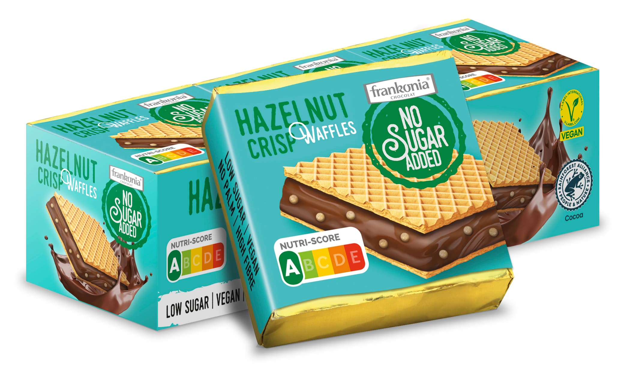 Frankonia No Sugar Added Hazelnut Crisp Waffles