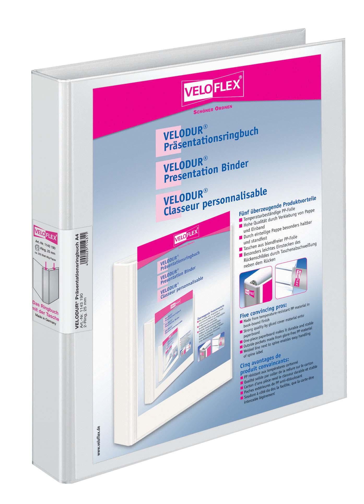 VELOFLEX Präsentationsringbuch VELODUR® weiss