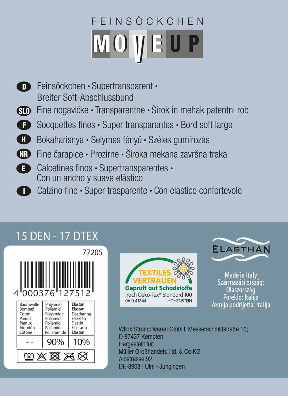 Produktbild MOVE UP Damen Söckchen Transparent Line 15 DEN 3 von 3