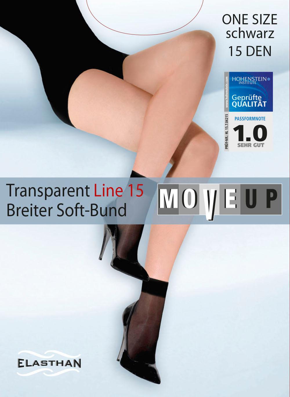 Produktbild MOVE UP Damen Söckchen Transparent Line 15 DEN 2 von 3