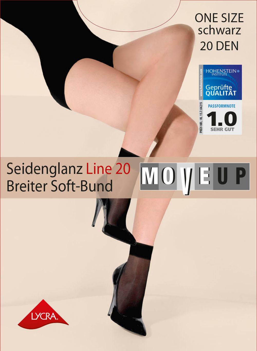 Produktbild MOVE UP Damen Söckchen Seidenglanz Line 20 DEN 2 von 3