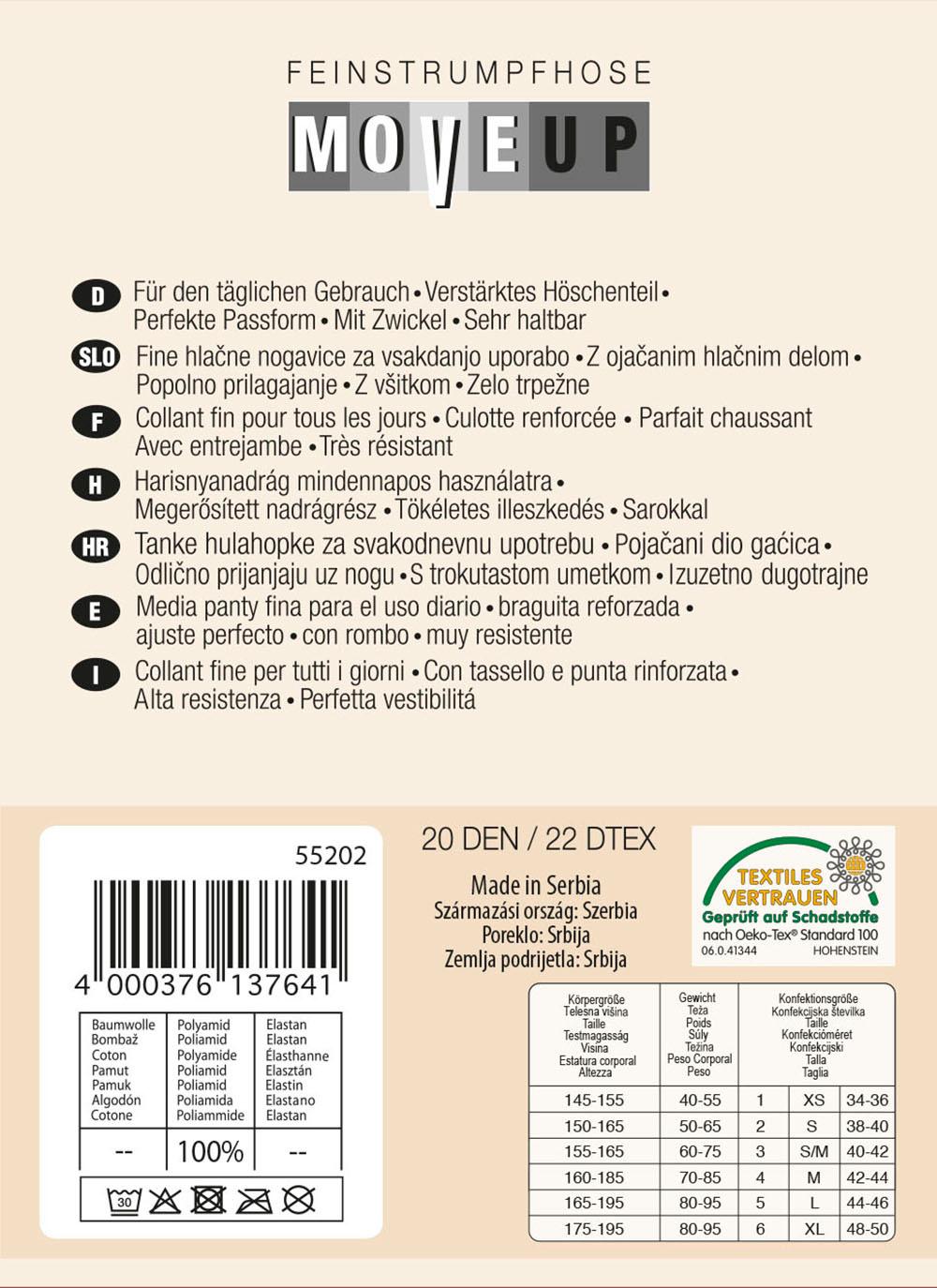 Produktbild MOVE UP Damen Feinstrumpfhose City Line 20 DEN 3 von 4
