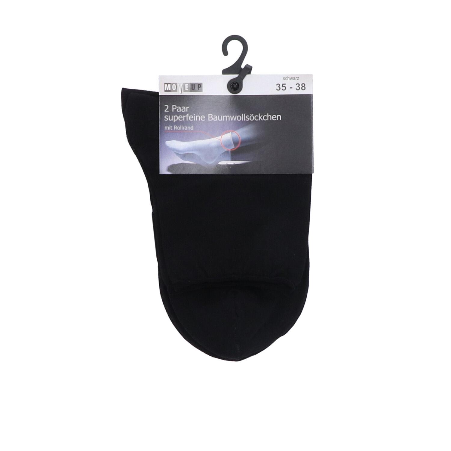 Produktbild MOVE UP Damen Socken Baumwolle Superfein mit Rollrand 2 von 4