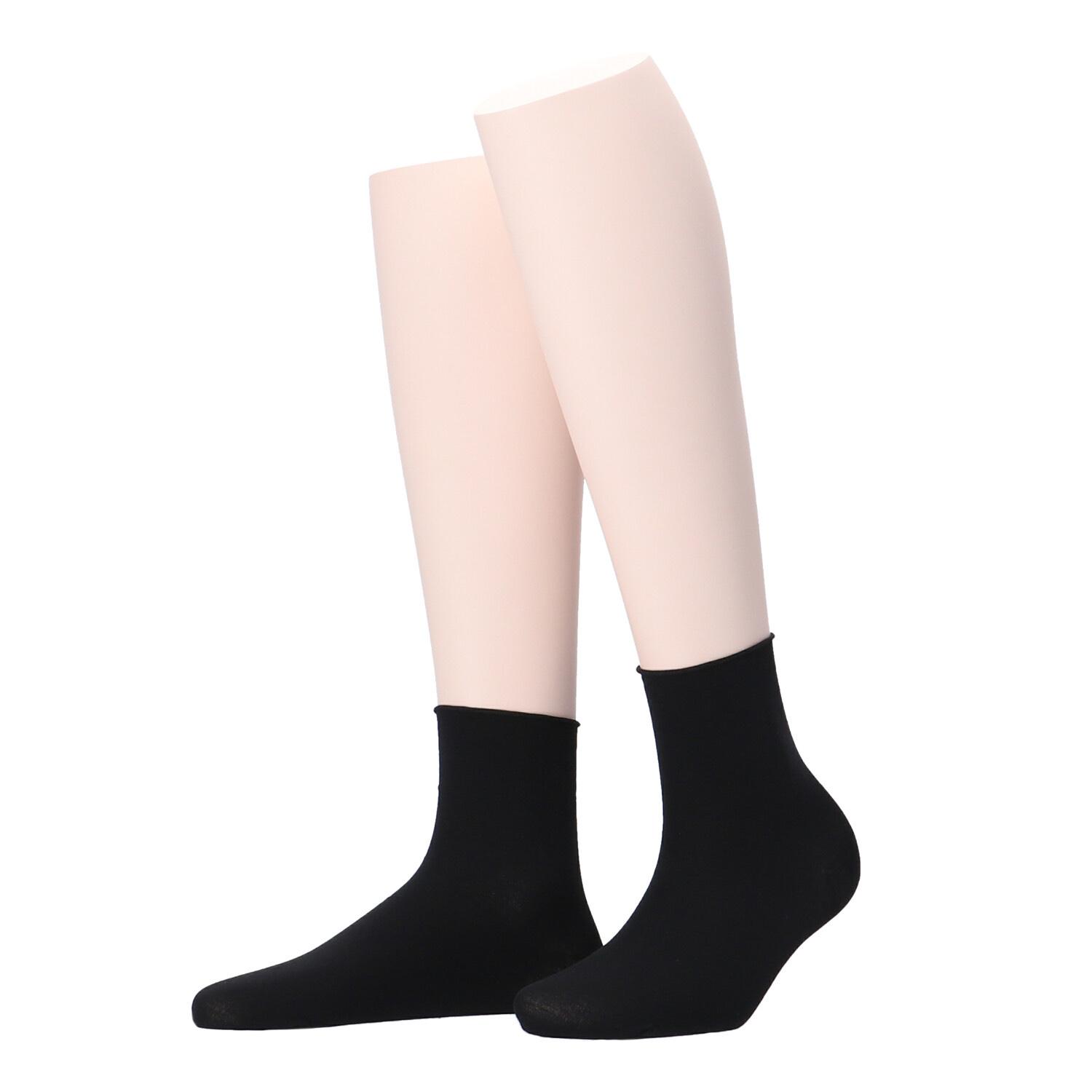 MOVE UP Damen Socken Baumwolle Superfein mit Rollrand