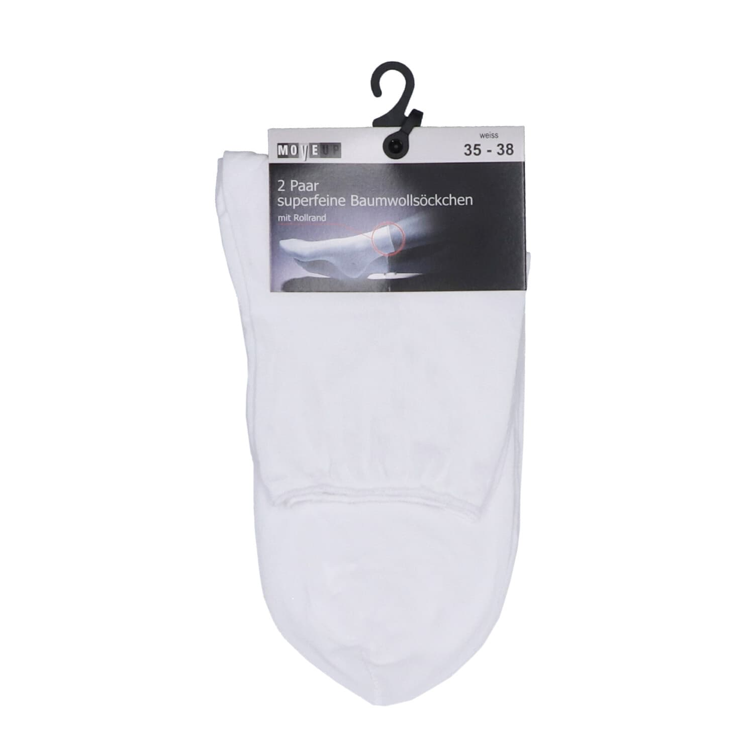 Produktbild MOVE UP Damen Socken Baumwolle Superfein mit Rollrand 2 von 4