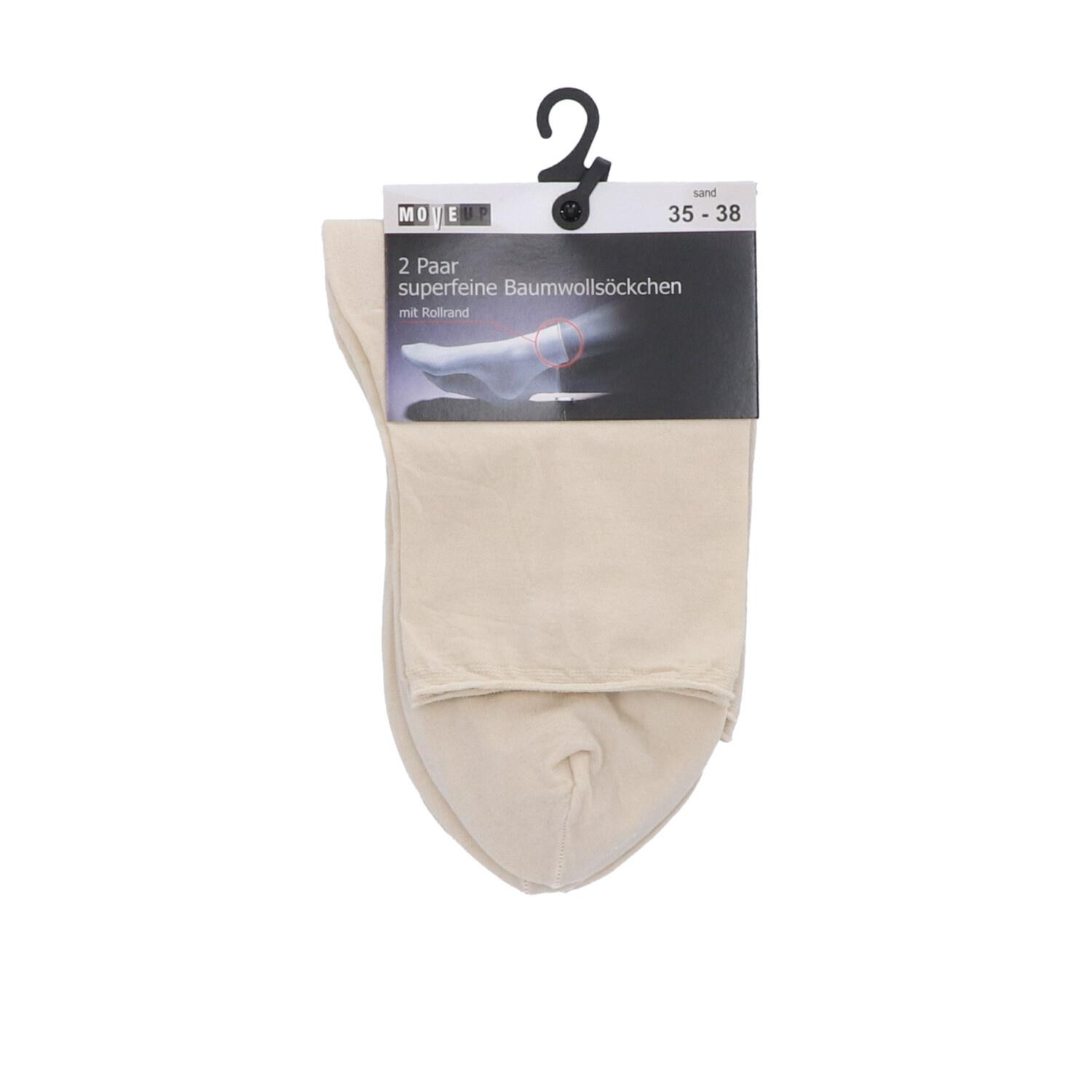 Produktbild MOVE UP Damen Socken Baumwolle Superfein mit Rollrand 2 von 4