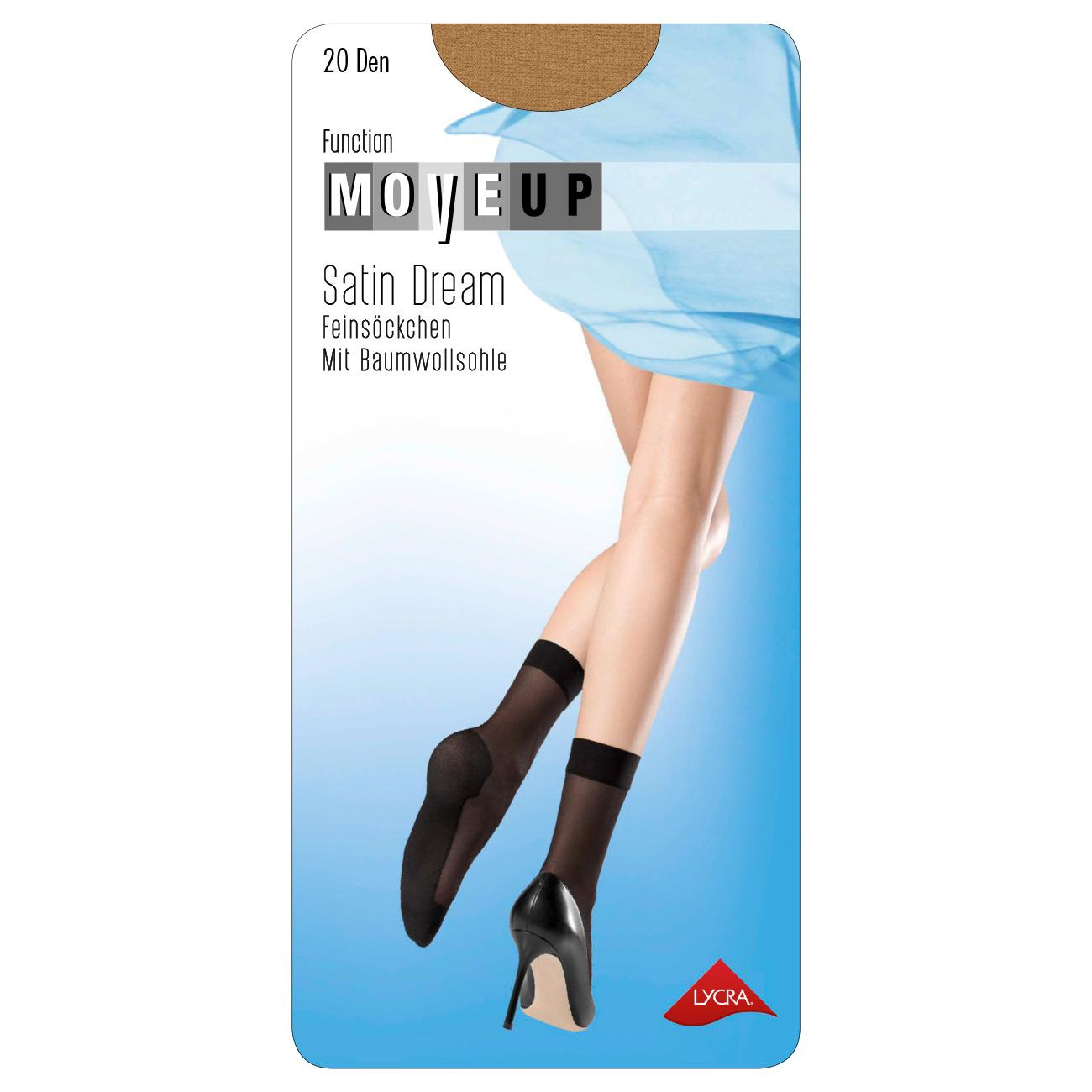 Produktbild MOVE UP Damen Söckchen mit Baumwollsohle Satin Dream 20 DEN 2 von 3