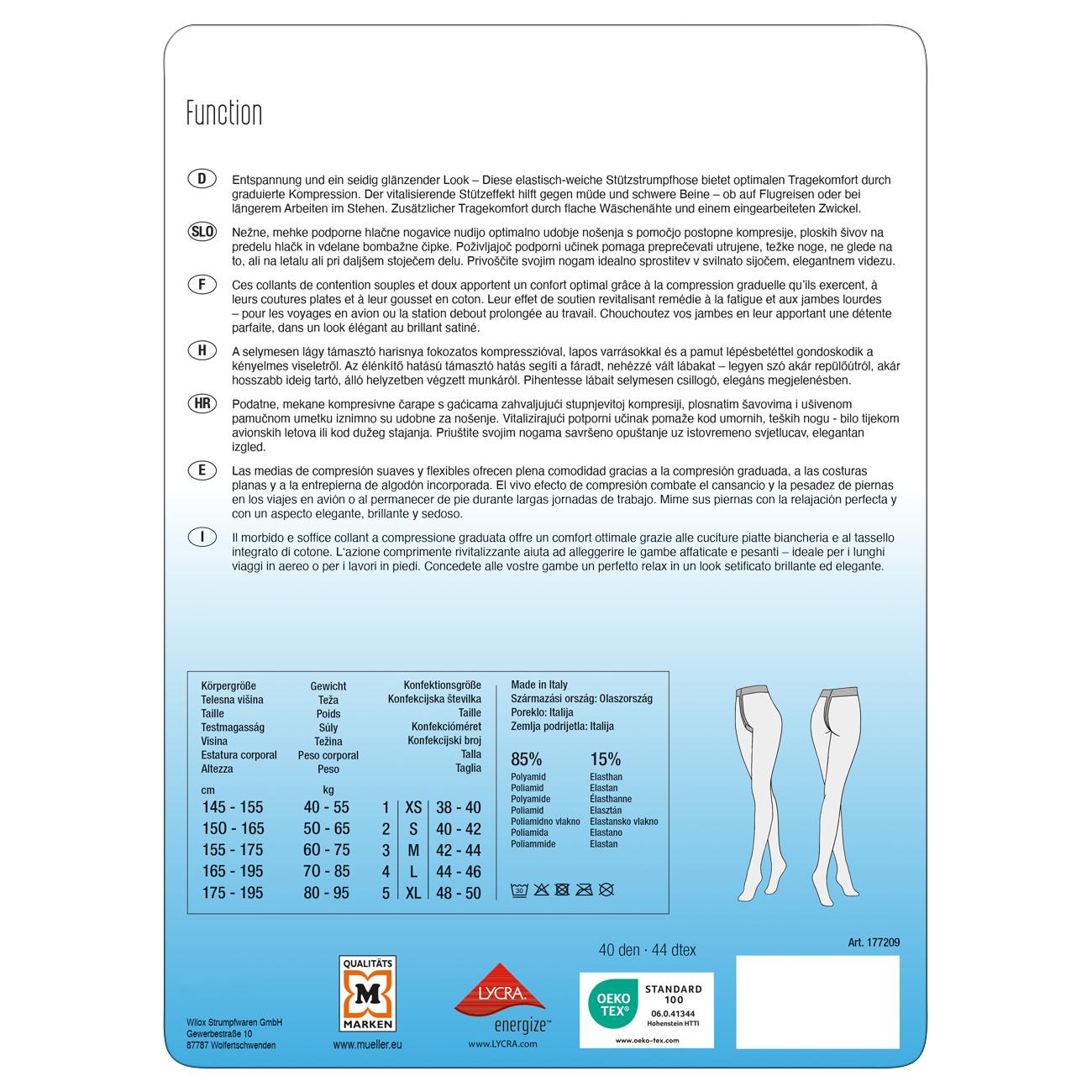 Produktbild MOVE UP Damen Stützstrumpfhose Fit in Form 40 DEN 3 von 3
