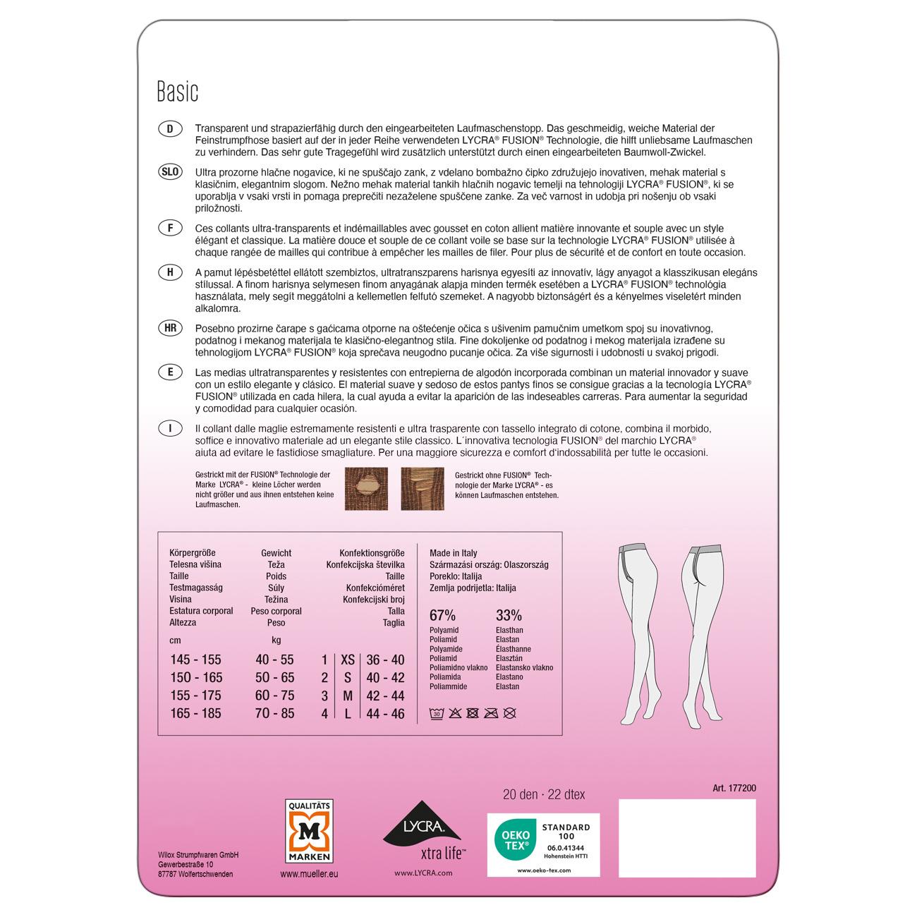 Produktbild MOVE UP Damen Feinstrumpfhose Fusion 20 DEN 3 von 3