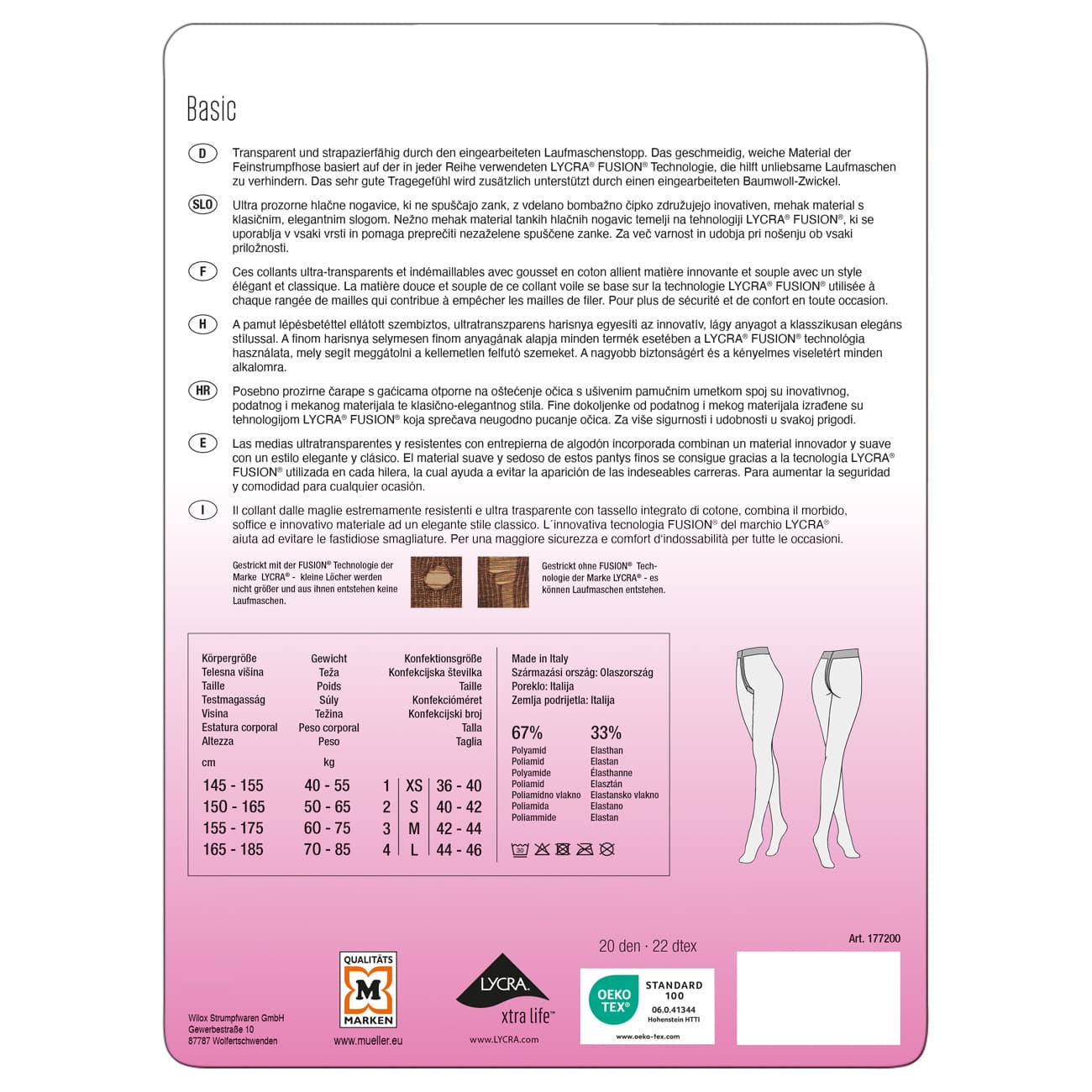 Produktbild MOVE UP Damen Feinstrumpfhose Fusion 20 DEN 3 von 3