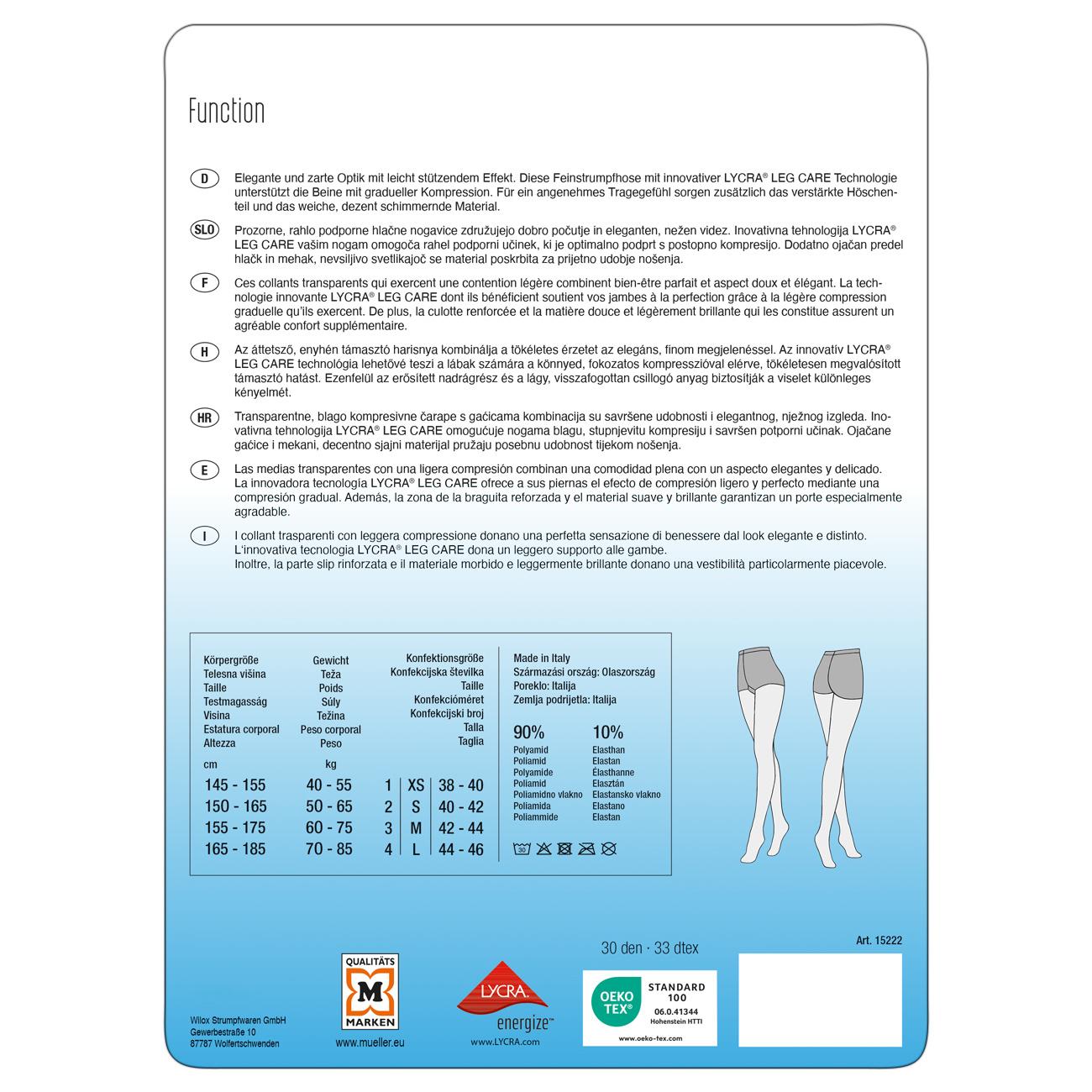 Produktbild MOVE UP Damen Feinstrumpfhose Leicht stützend 30 DEN 3 von 3