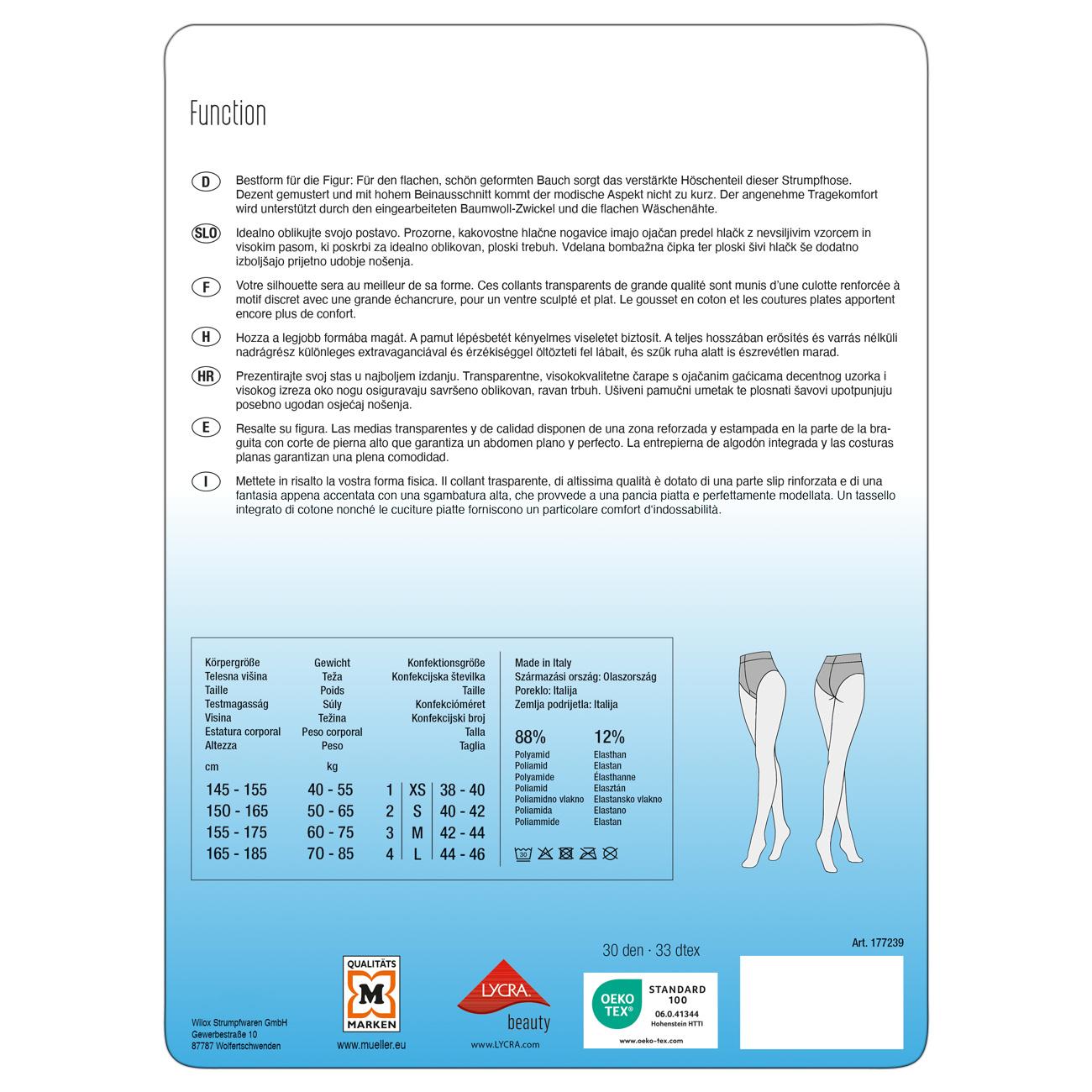 Produktbild MOVE UP Damen figurformende Feinstrumpfhose Body Forming 30 DEN 3 von 3