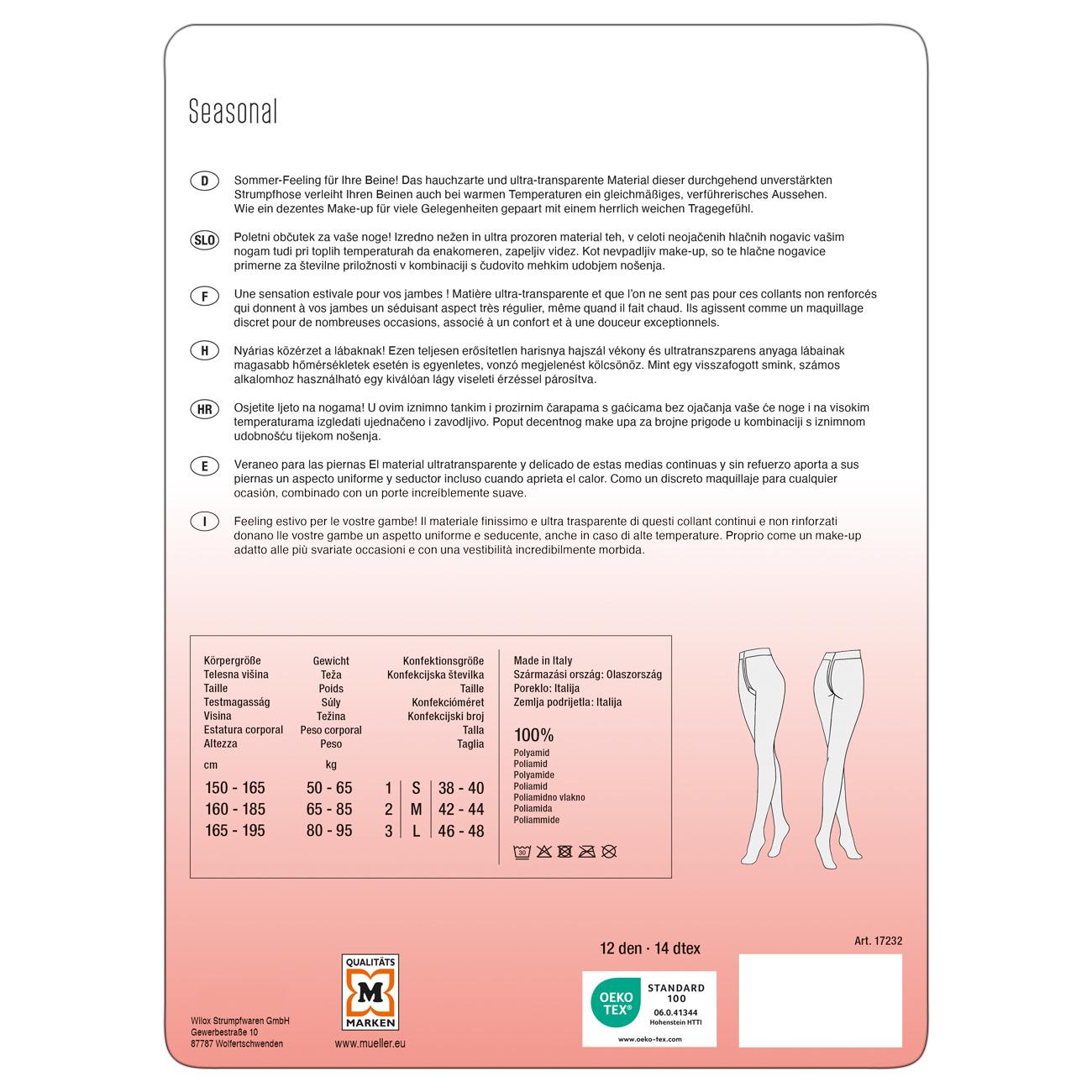 Produktbild MOVE UP Damen Feinstrumpfhose Transparent Look 12 DEN 3 von 3
