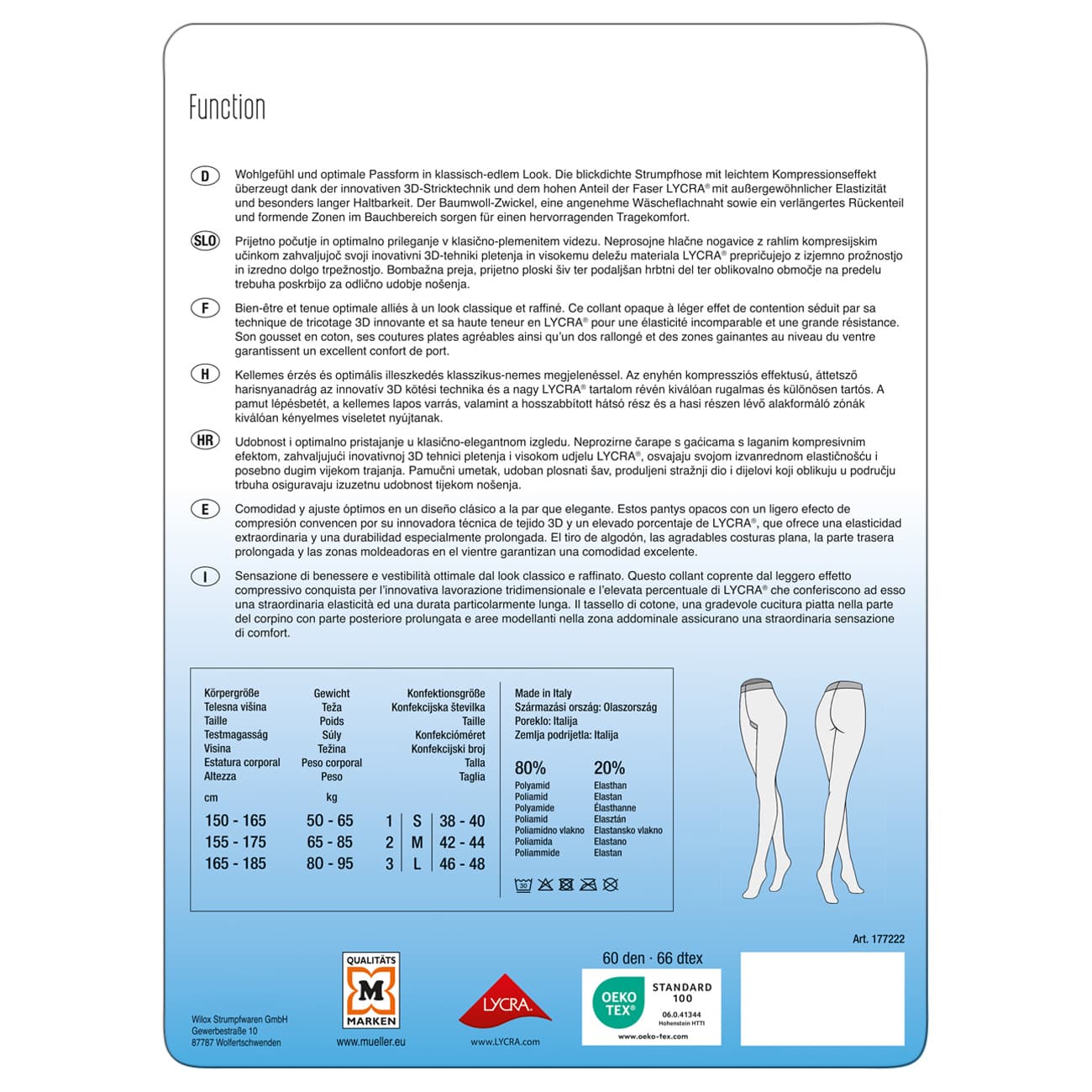 Produktbild MOVE UP Damen Feinstrumpfhose Wellness 60 DEN 2 von 2
