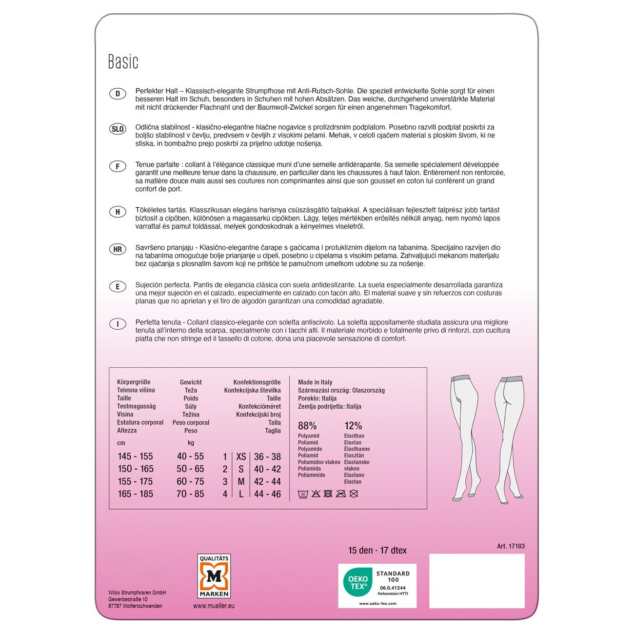 Produktbild MOVE UP Damen Feinstrumpfhose mit Anti-Rutsch-Sohle 15 DEN 3 von 3