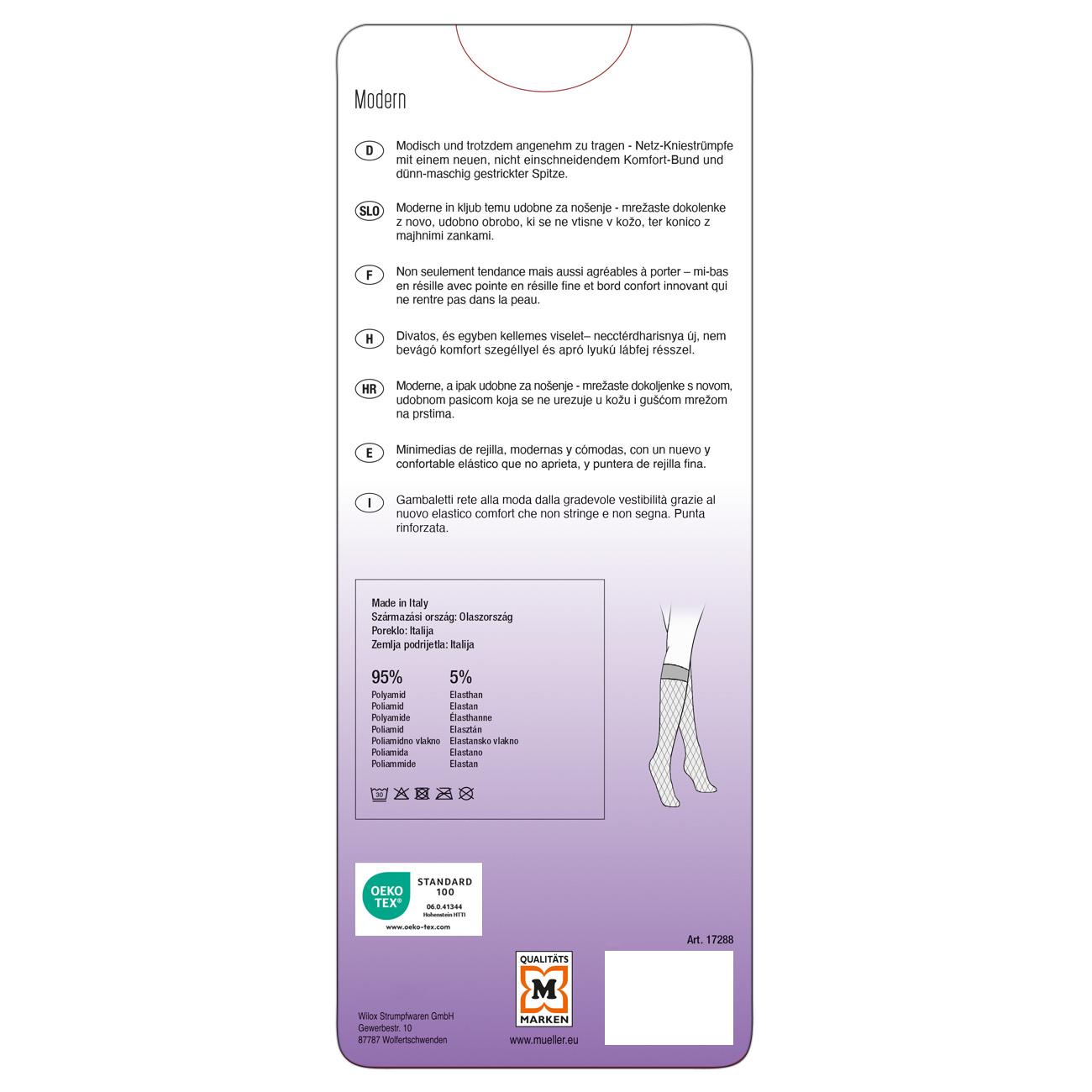 Produktbild MOVE UP Damen Kniestrümpfe feines Netz 3 von 3