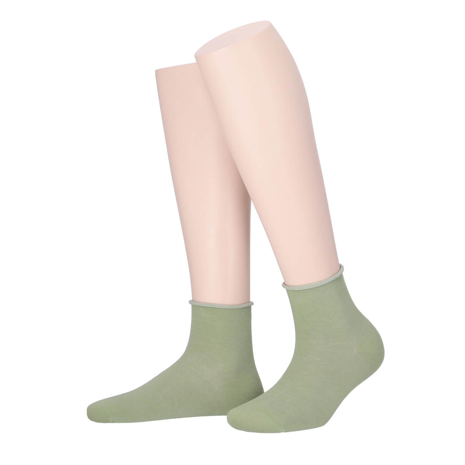 MOVE UP Damen Socken mit Rollrand uni