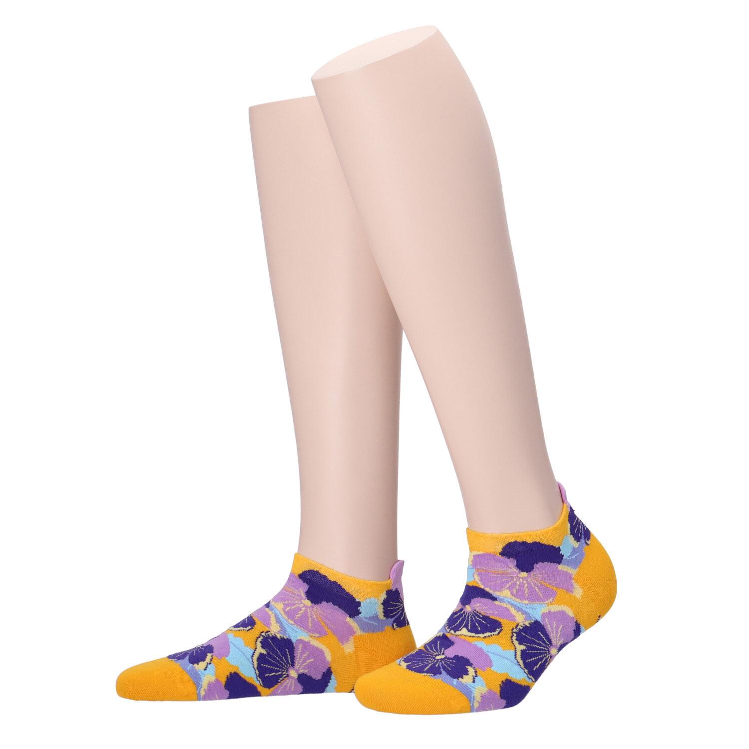 MOVE UP Damen Sneaker Socken Blumen