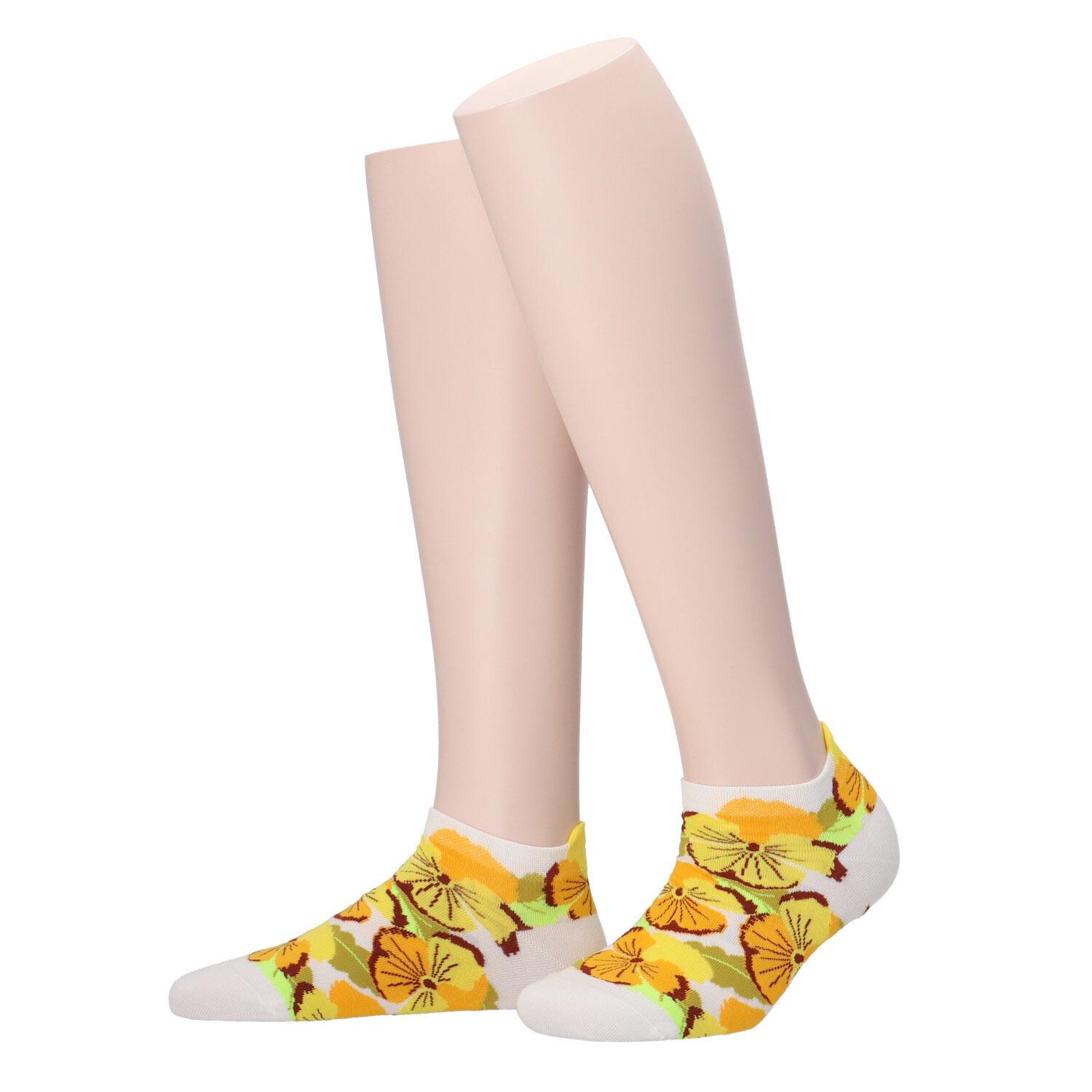 MOVE UP Damen Sneaker Socken Blumen