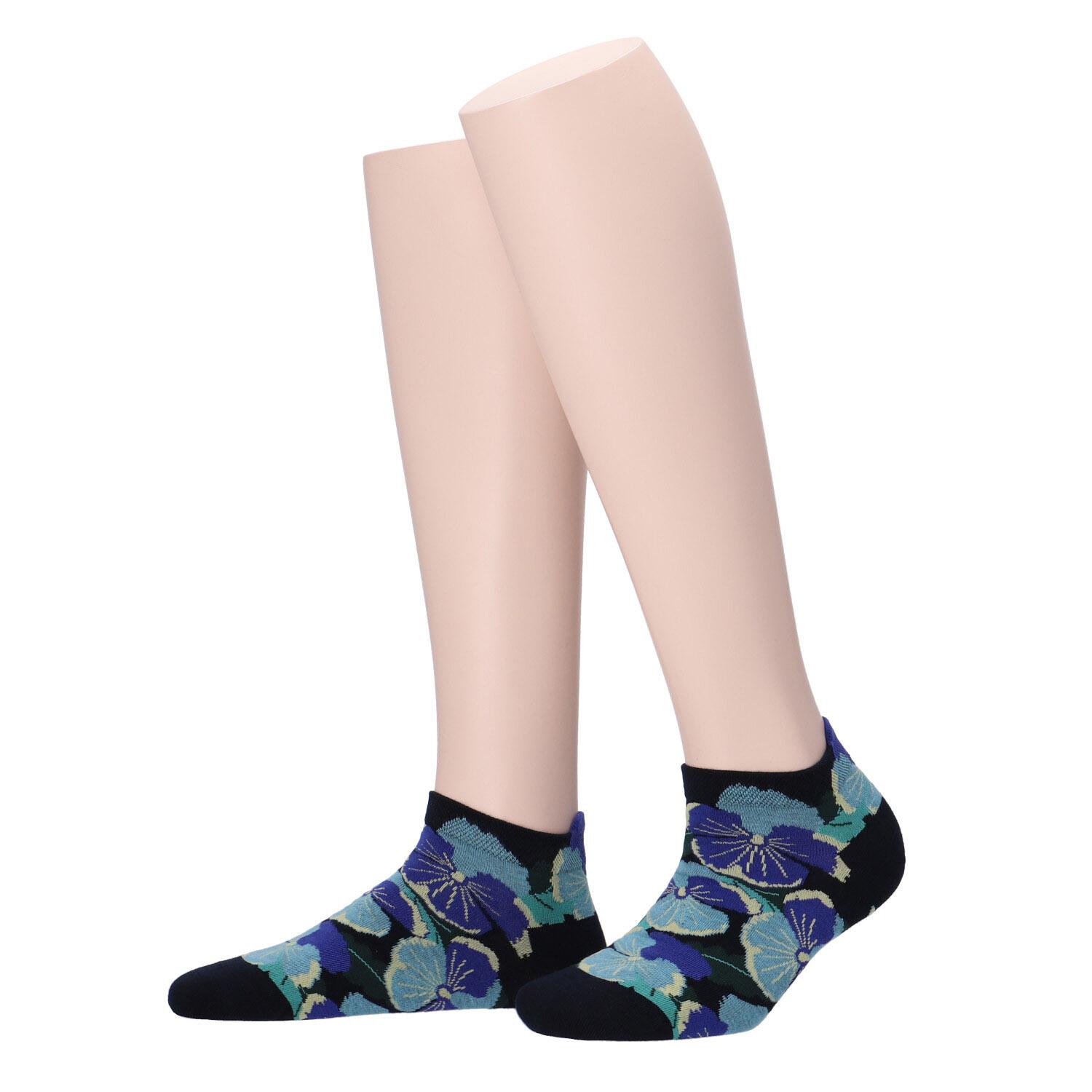 MOVE UP Damen Sneaker Socken Blumen