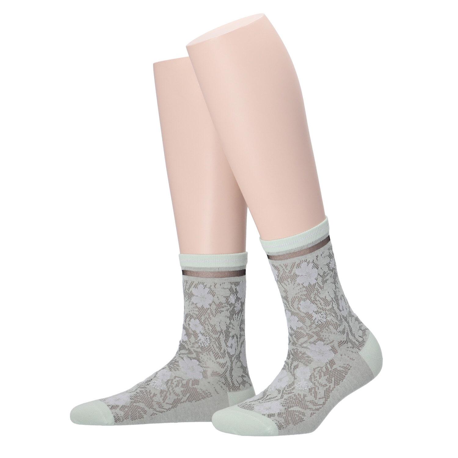 MOVE UP Damen Socken Blumen Ornamente