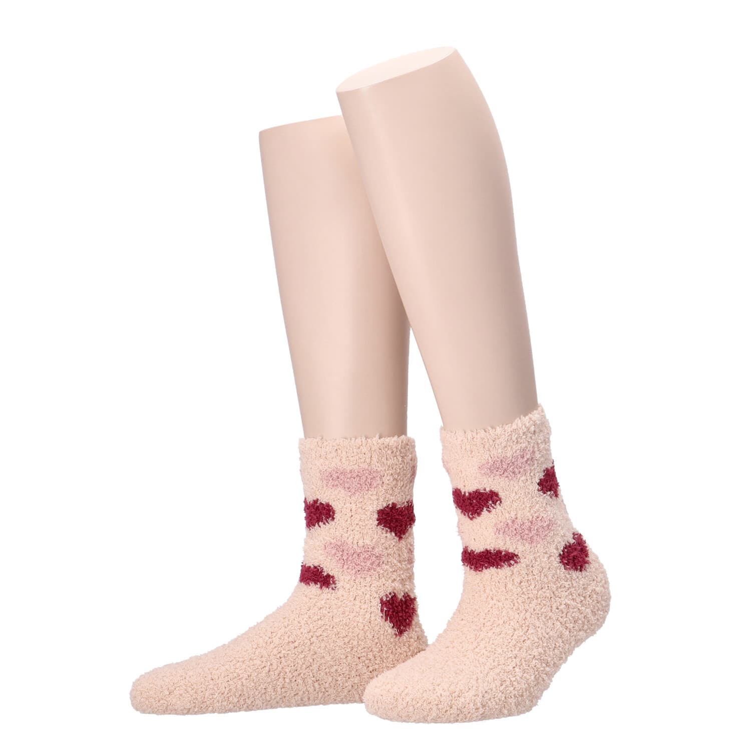 MOVE UP Damen Kuschelsocken Herzen