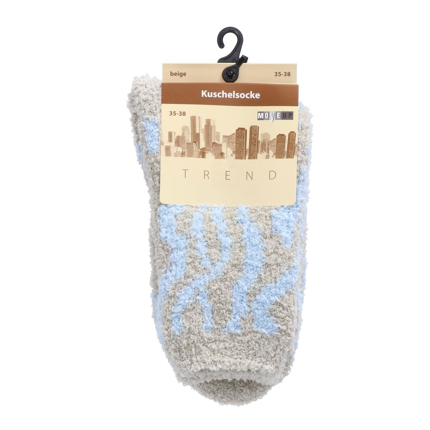 Produktbild MOVE UP Damen Kuschelsocken Zebra 2 von 2
