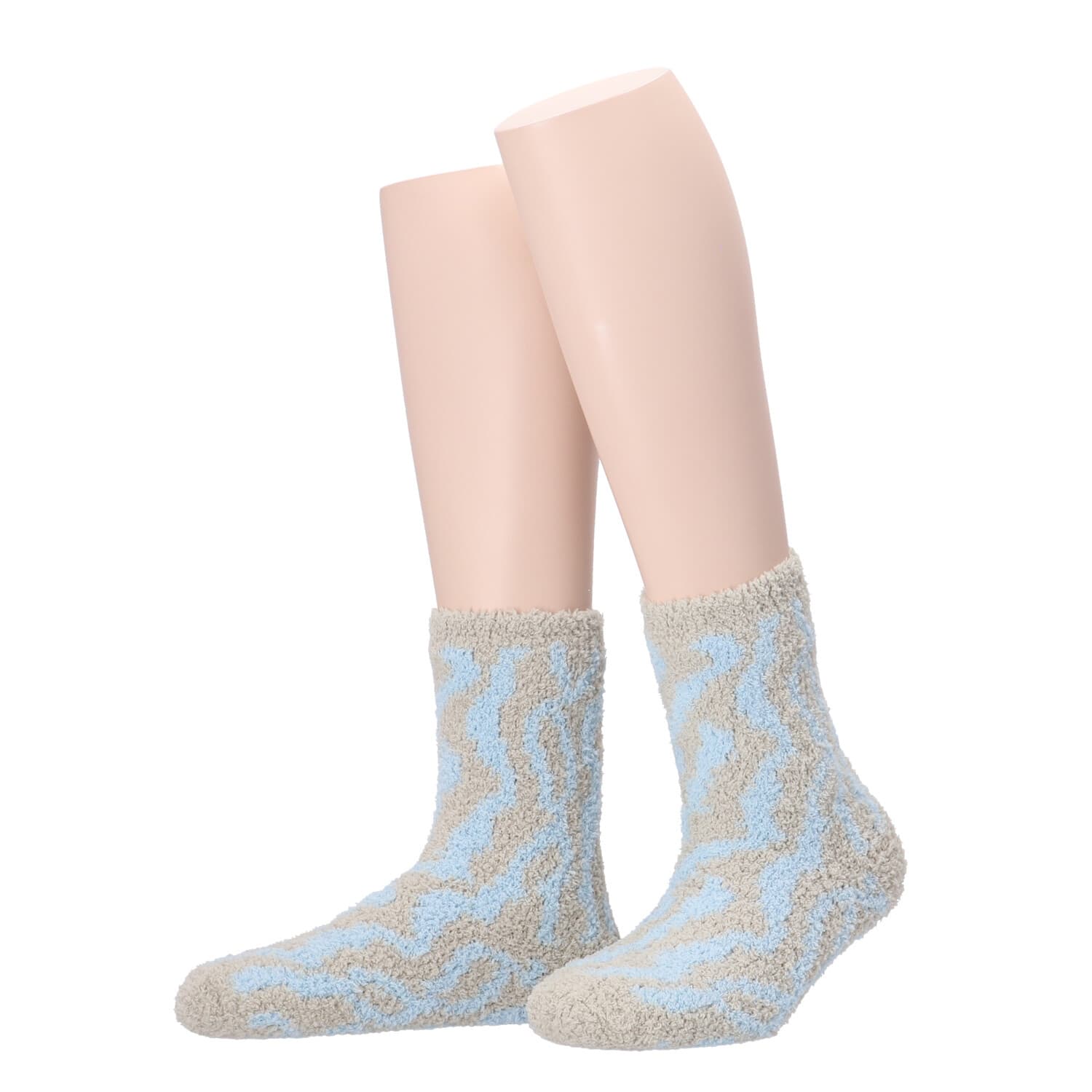 MOVE UP Damen Kuschelsocken Zebra