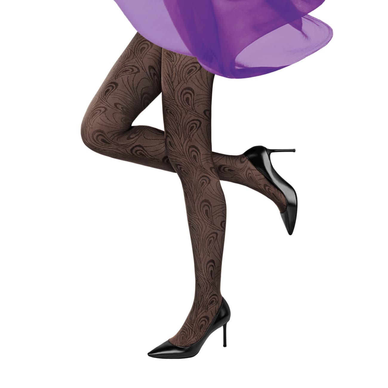 MOVE UP Damen Feinstrumpfhose Paisley 50 DEN