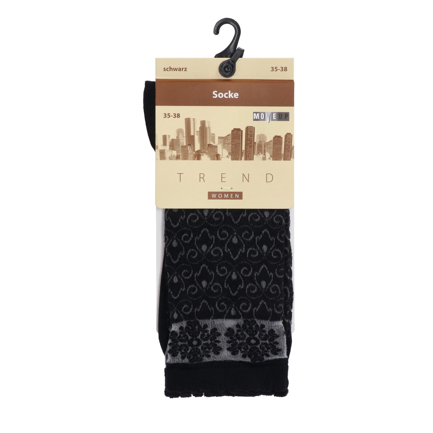 MOVE UP Damen Socken Transparente Pünktchen