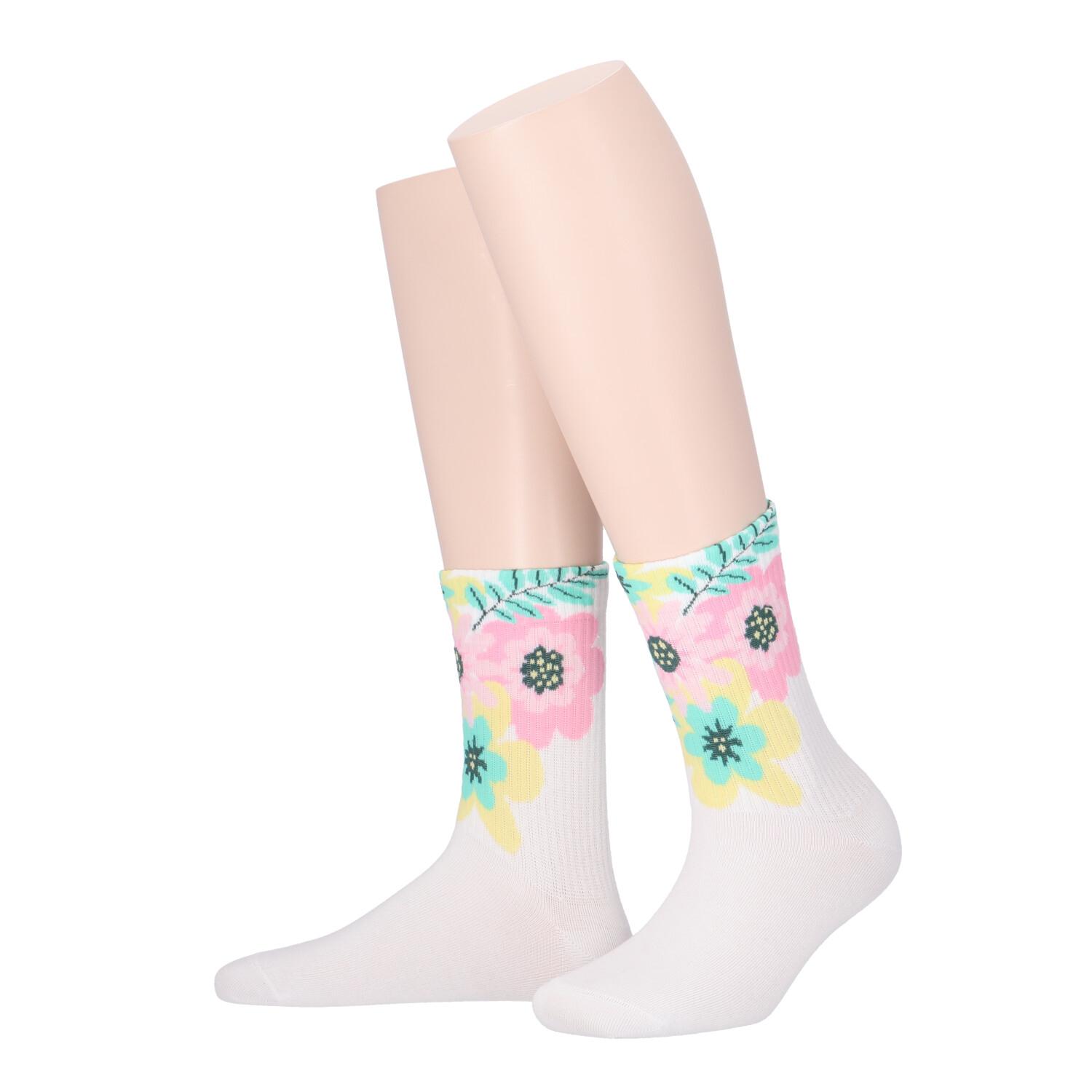Produktbild MOVE UP Damen Socken Crew Blume 4 von 5
