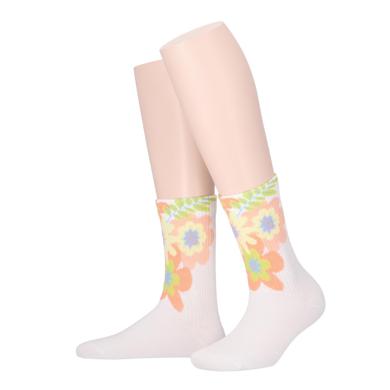 Produktbild MOVE UP Damen Socken Crew Blume 3 von 5
