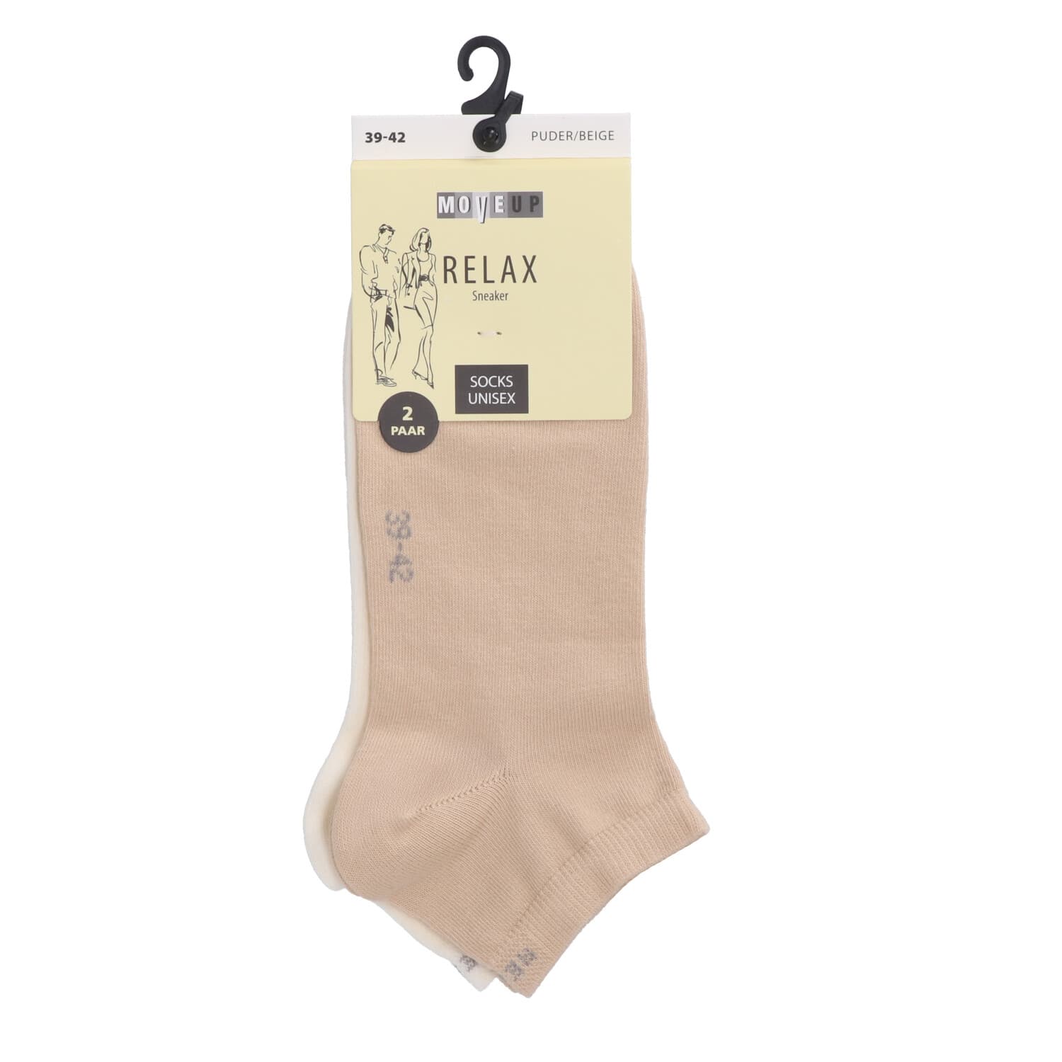MOVE UP Unisex Sneaker Socken Relax 2er Pack