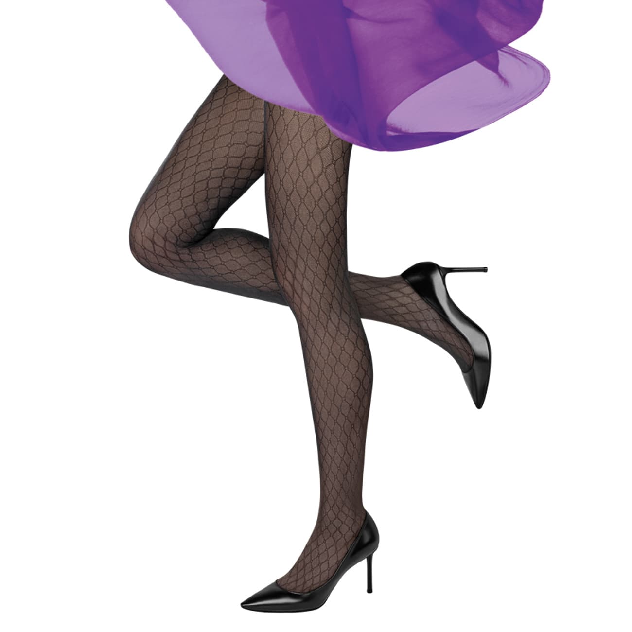 MOVE UP Damen Feinstrumpfhose Raute Logo 50 DEN