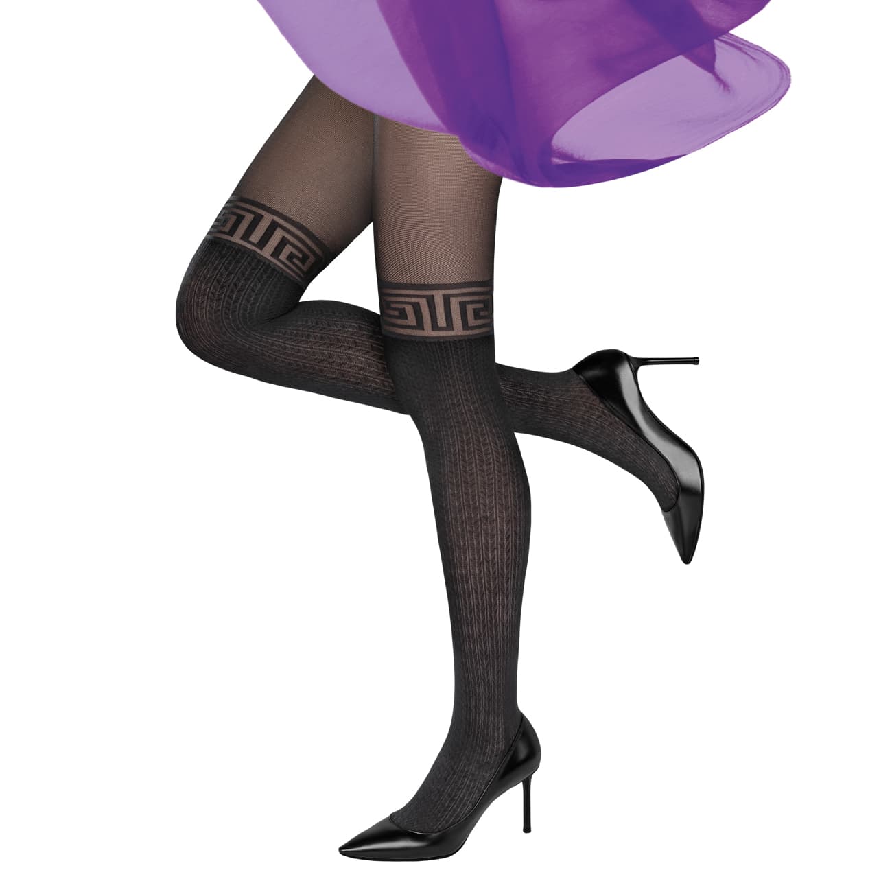 MOVE UP Damen Feinstrumpfhose Mäander 30/70 DEN