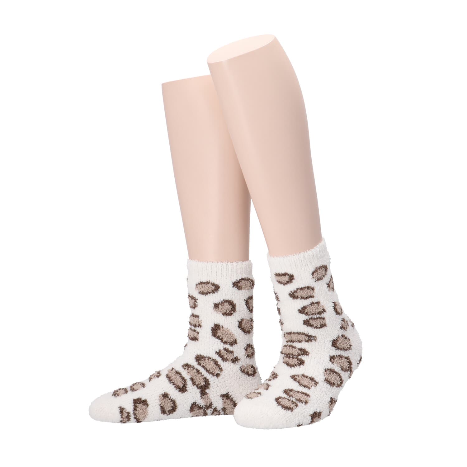 MOVE UP Damen Kuschelsocken im Animal-Look
