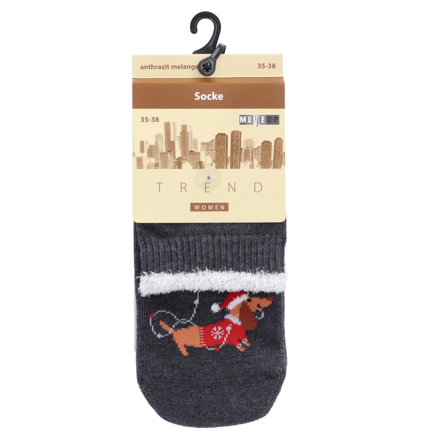 MOVE UP Damen Socken ABS Dackel 