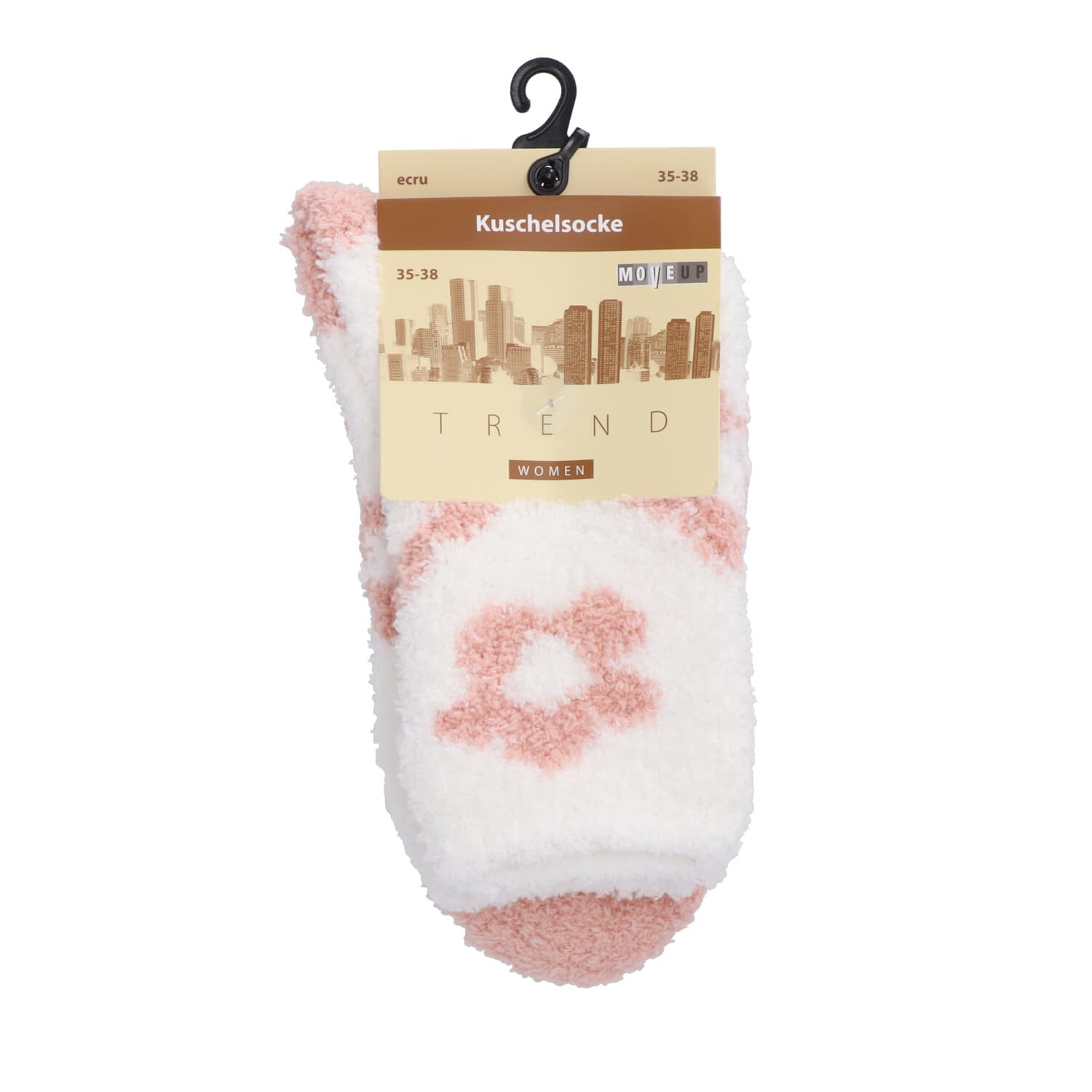 MOVE UP Damen Kuschelsocken Blumen