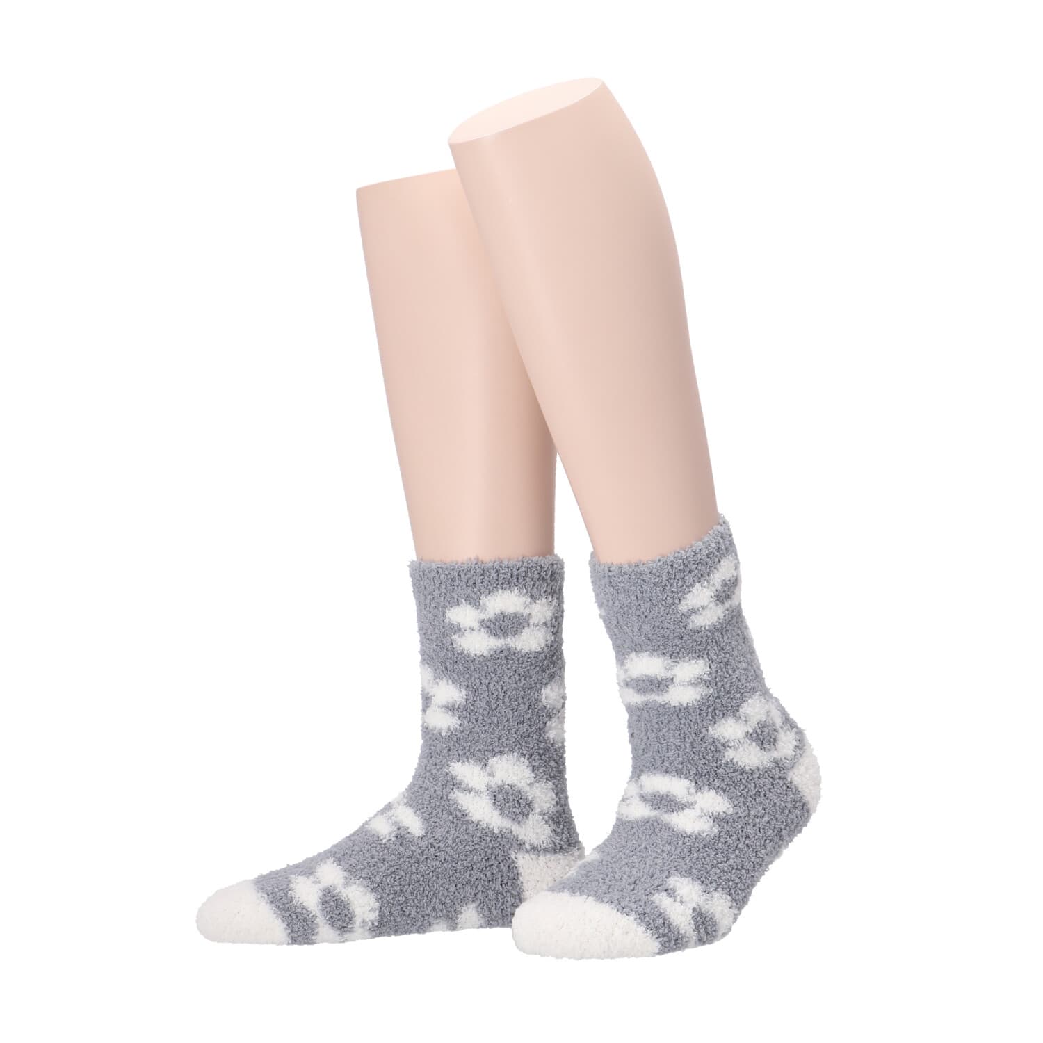 MOVE UP Damen Kuschelsocken Blumen