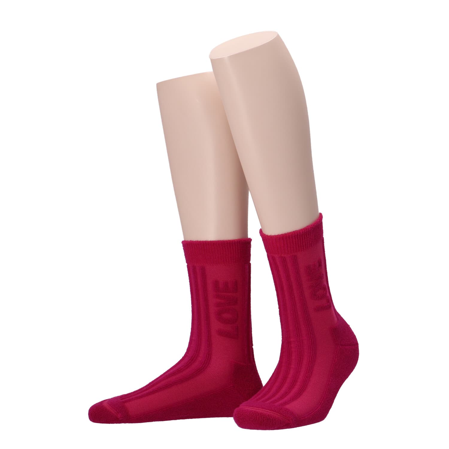 MOVE UP Damen Plüschsocken Love