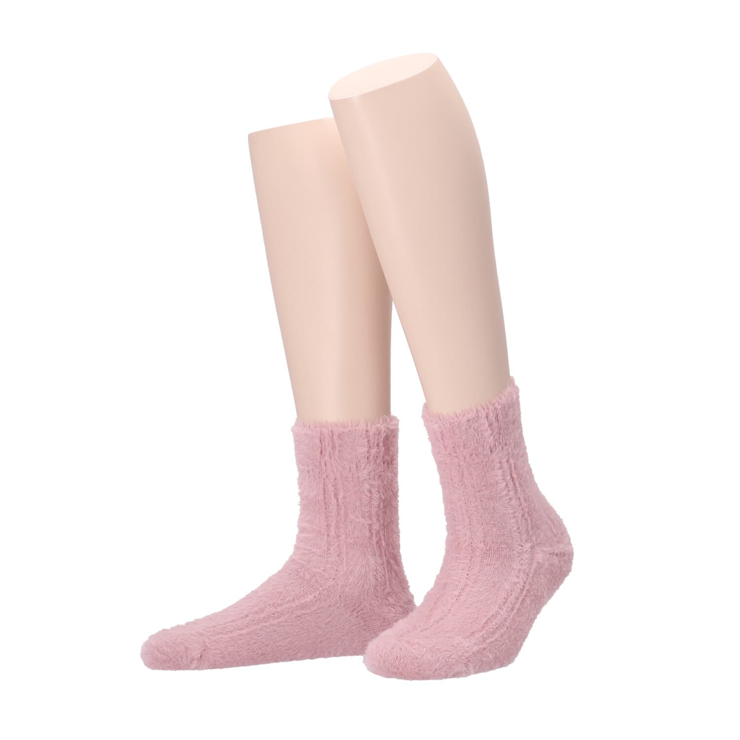 MOVE UP Damen Kuschelsocken Glitzereffekt