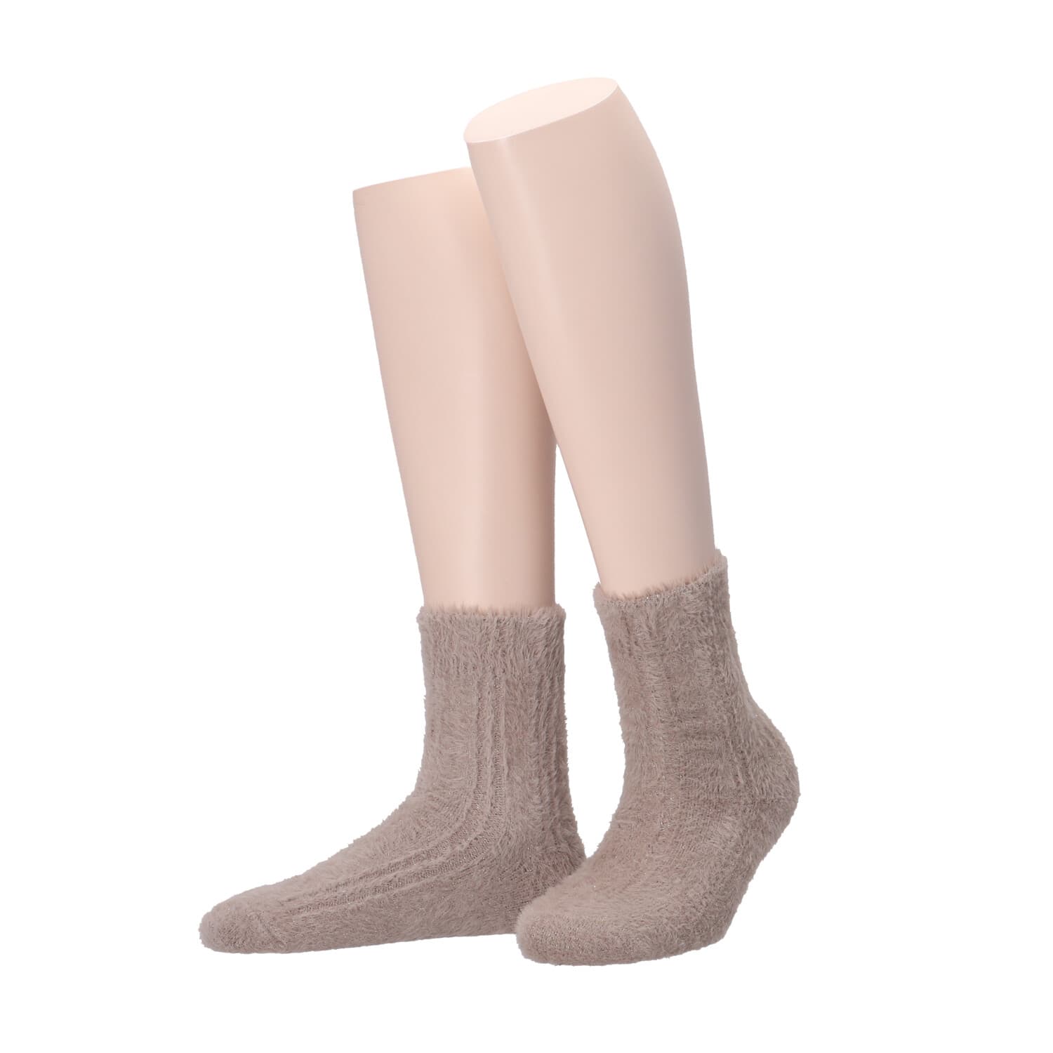 MOVE UP Damen Kuschelsocken Glitzereffekt