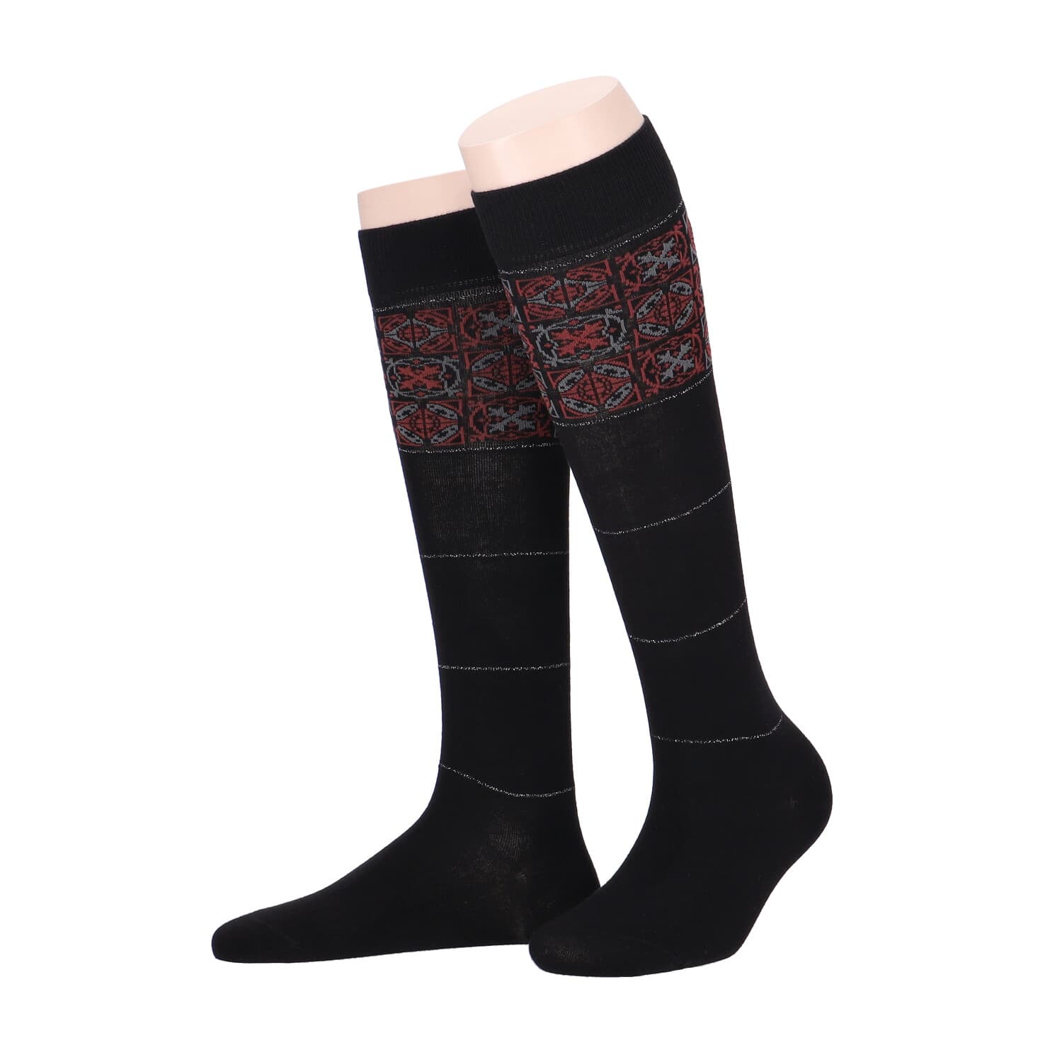 MOVE UP Damen Kniestrümpfe Vintage 