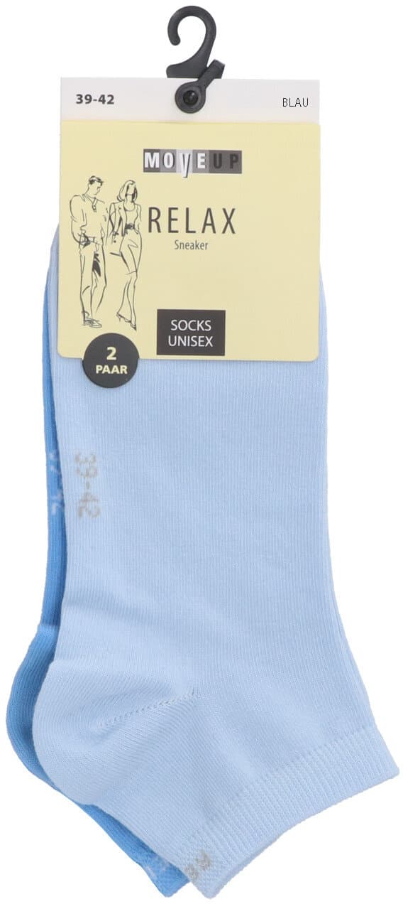 MOVE UP Unisex Sneaker Socken Relax 2er Pack