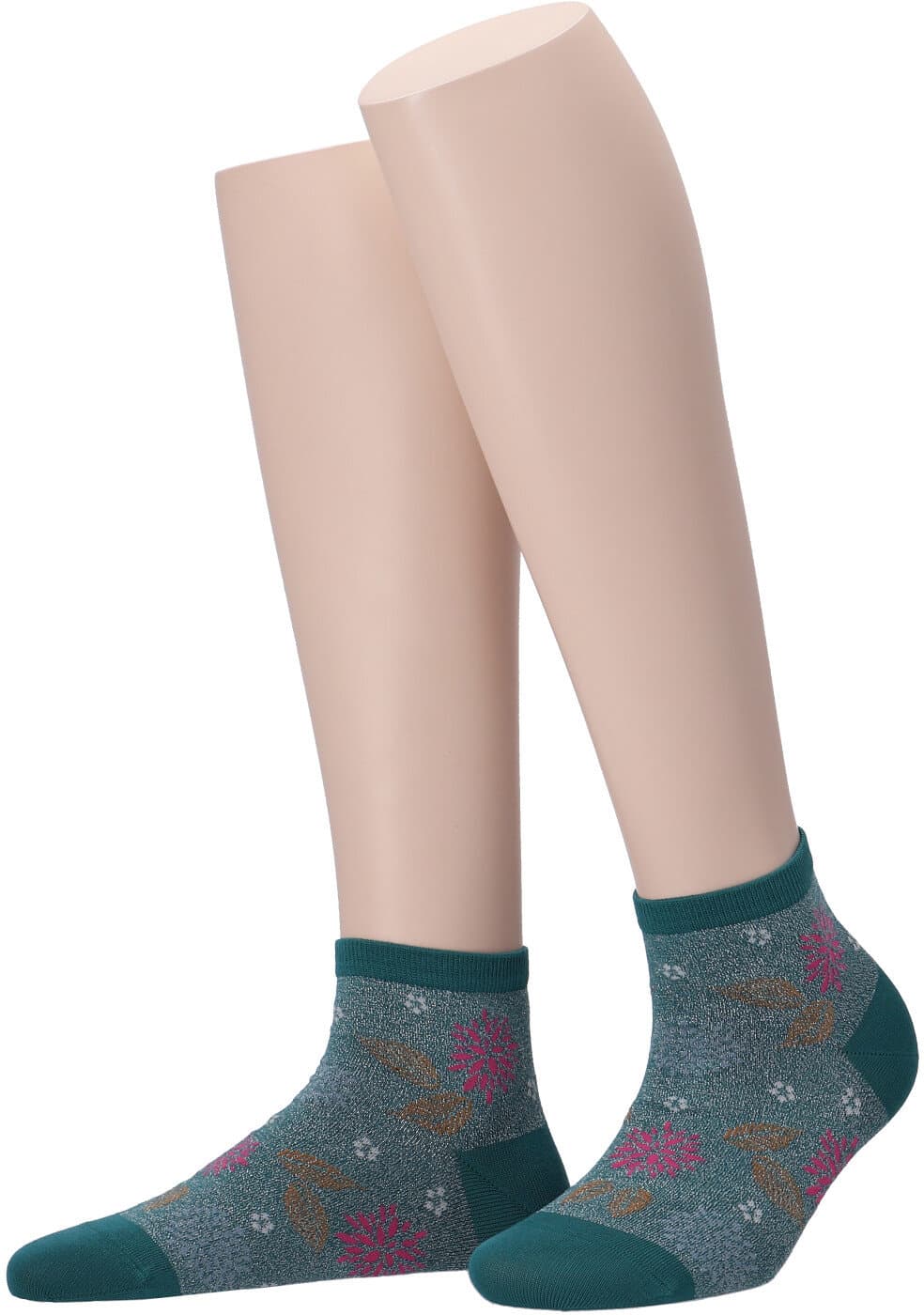 MOVE UP Damen Kurzsocken Blumen