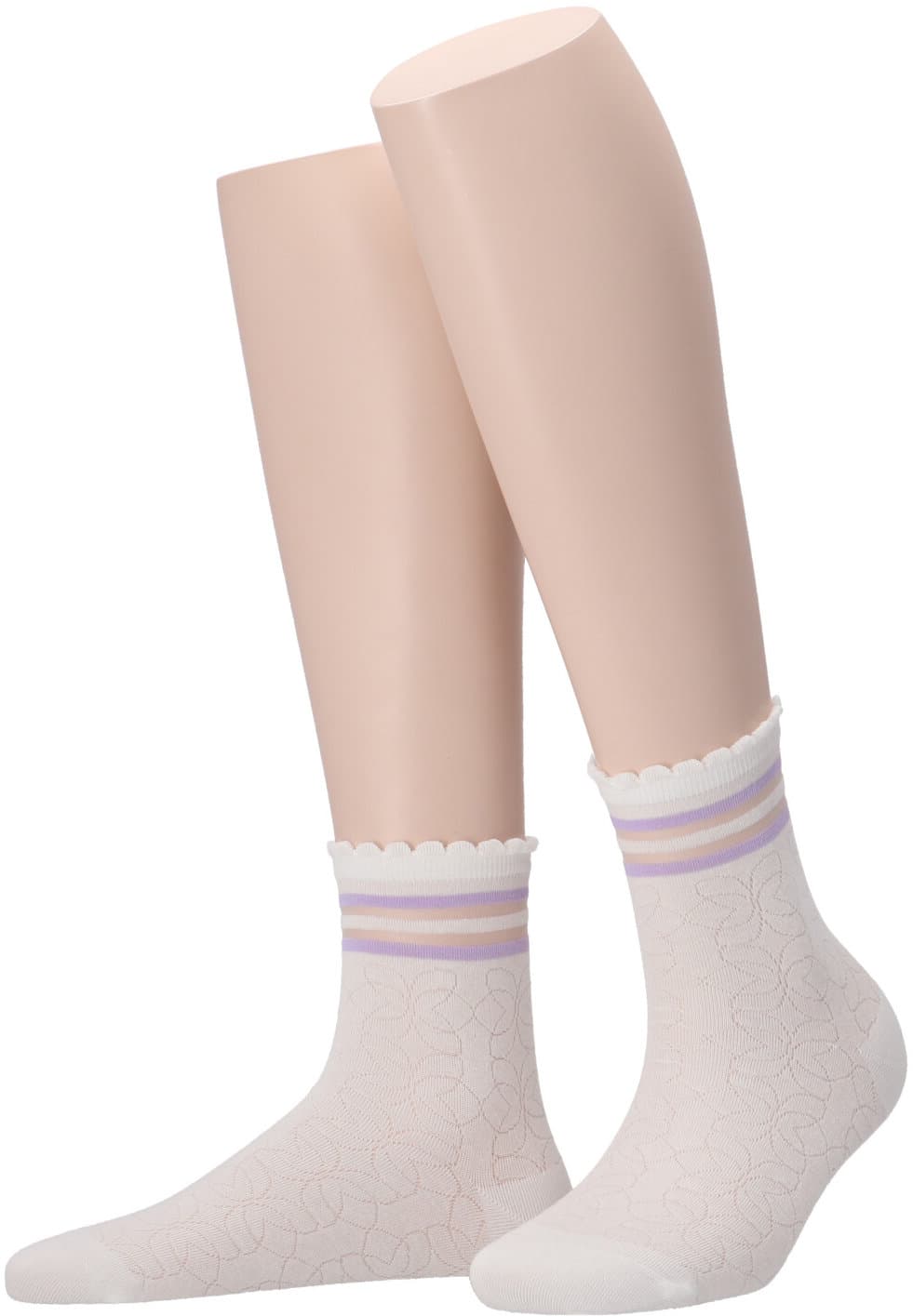 MOVE UP Damen Socken Piquet Blumen