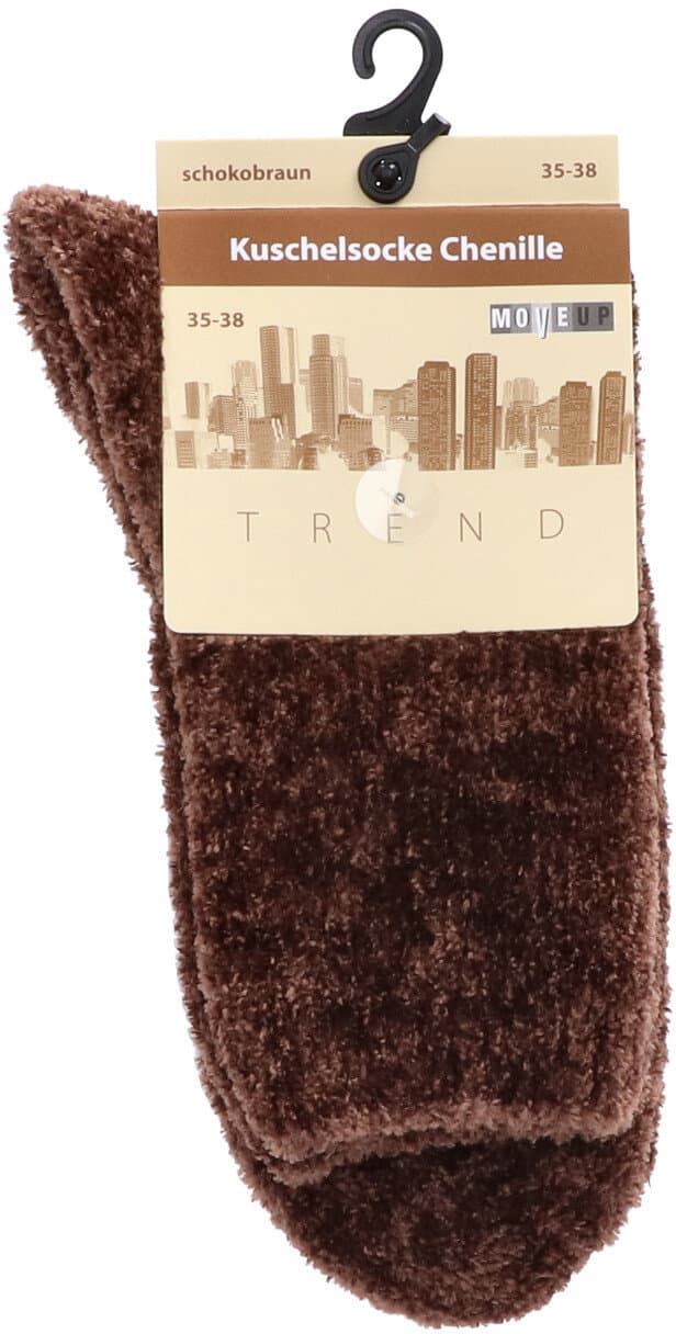 MOVE UP Damen Kuschelsocken Chenille