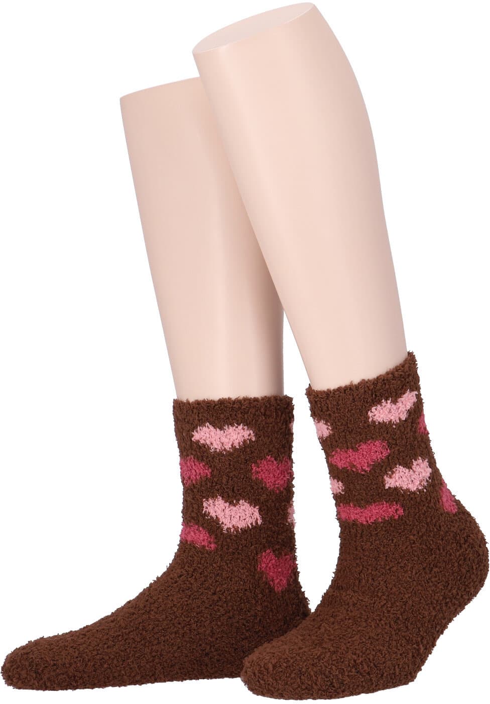 MOVE UP Damen Kuschelsocken Herzen
