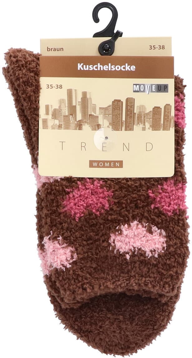 MOVE UP Damen Kuschelsocken Herzen