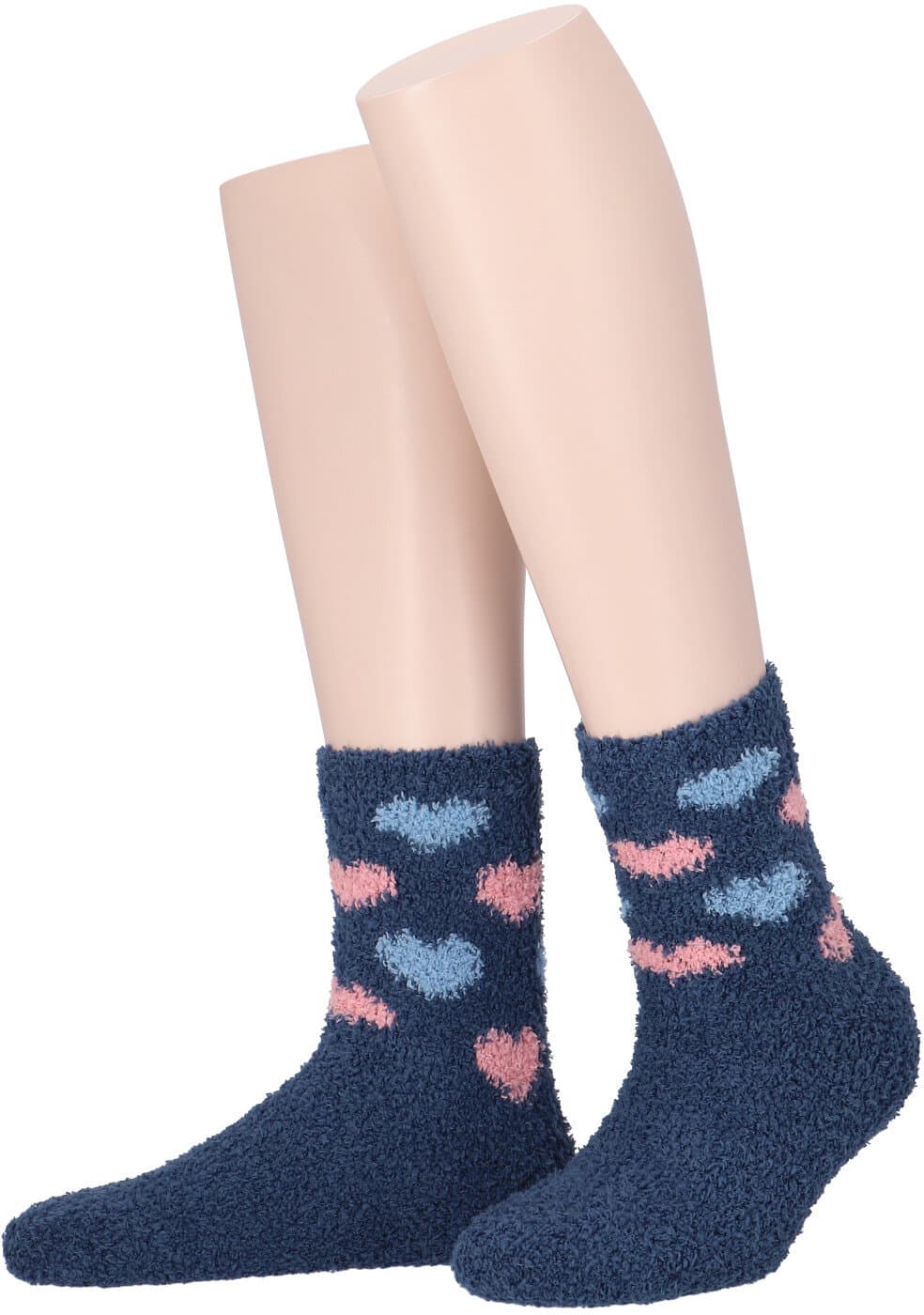 MOVE UP Damen Kuschelsocken Herzen